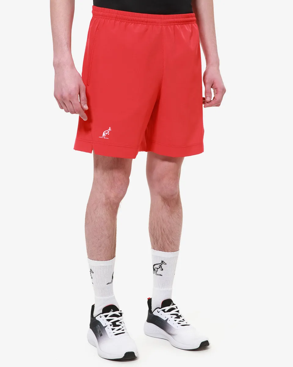 australian-slam-short-short-tennis-uomo-rosso-vivo image 1