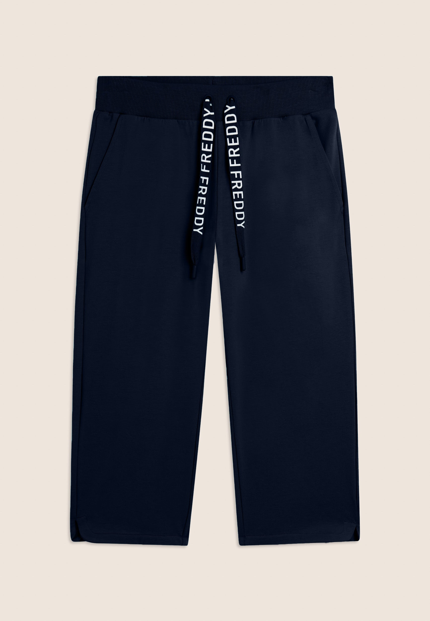 freddy-pantaloni-corsaro-jersey-cotone-con-fondo-stondato-e-logo image 8