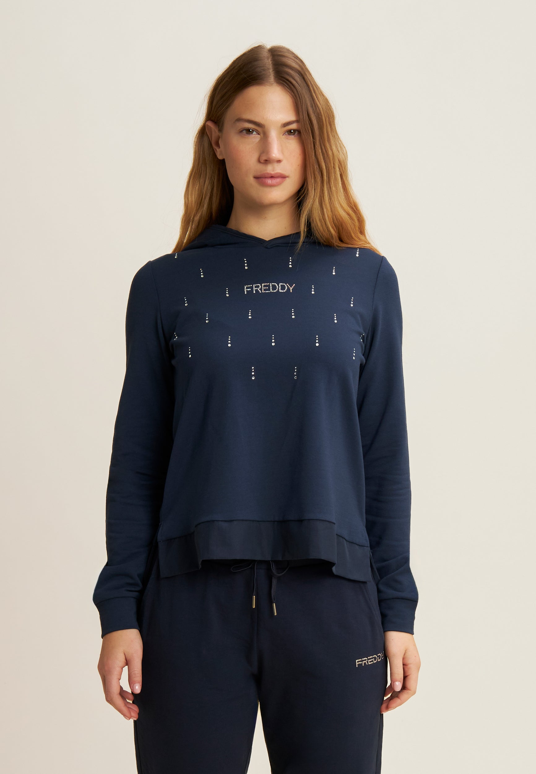freddy-felpa-con-cappuccio-donna-strass-french-terry-modal image 8