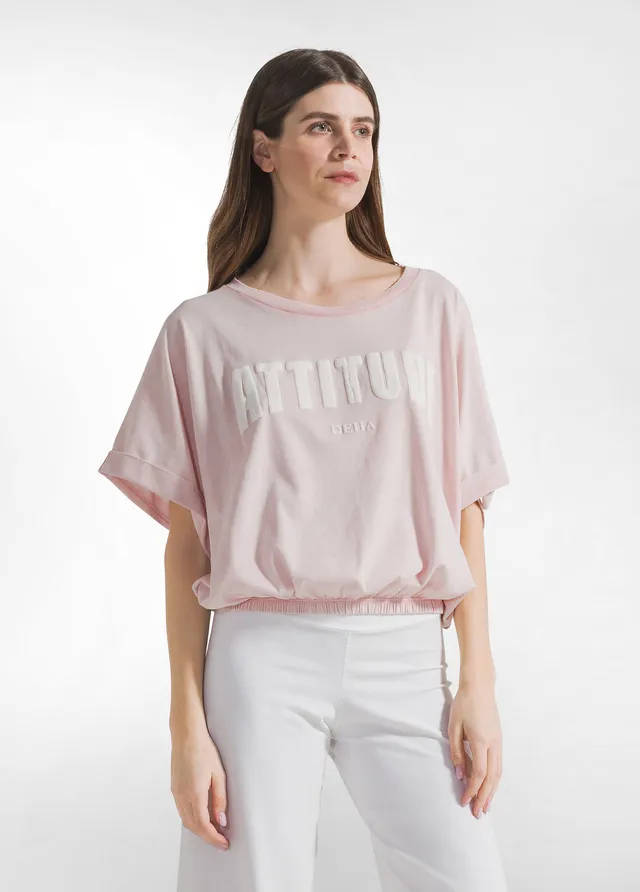 deha-t-shirt-ampia-effetto-sfumato-rosa image 1