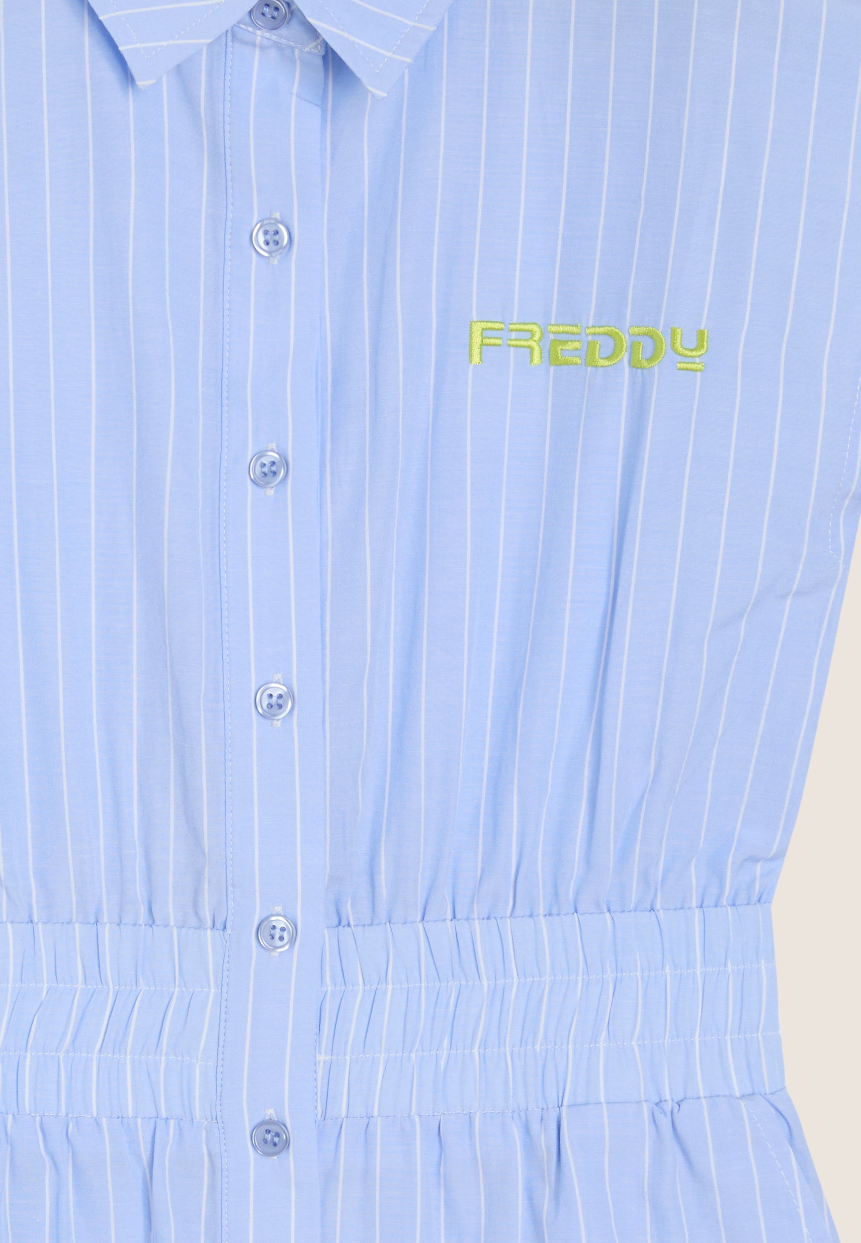 freddy-tuta-jumpsuit-donna-a-righe-smanicata-con-elastico-vita image 3