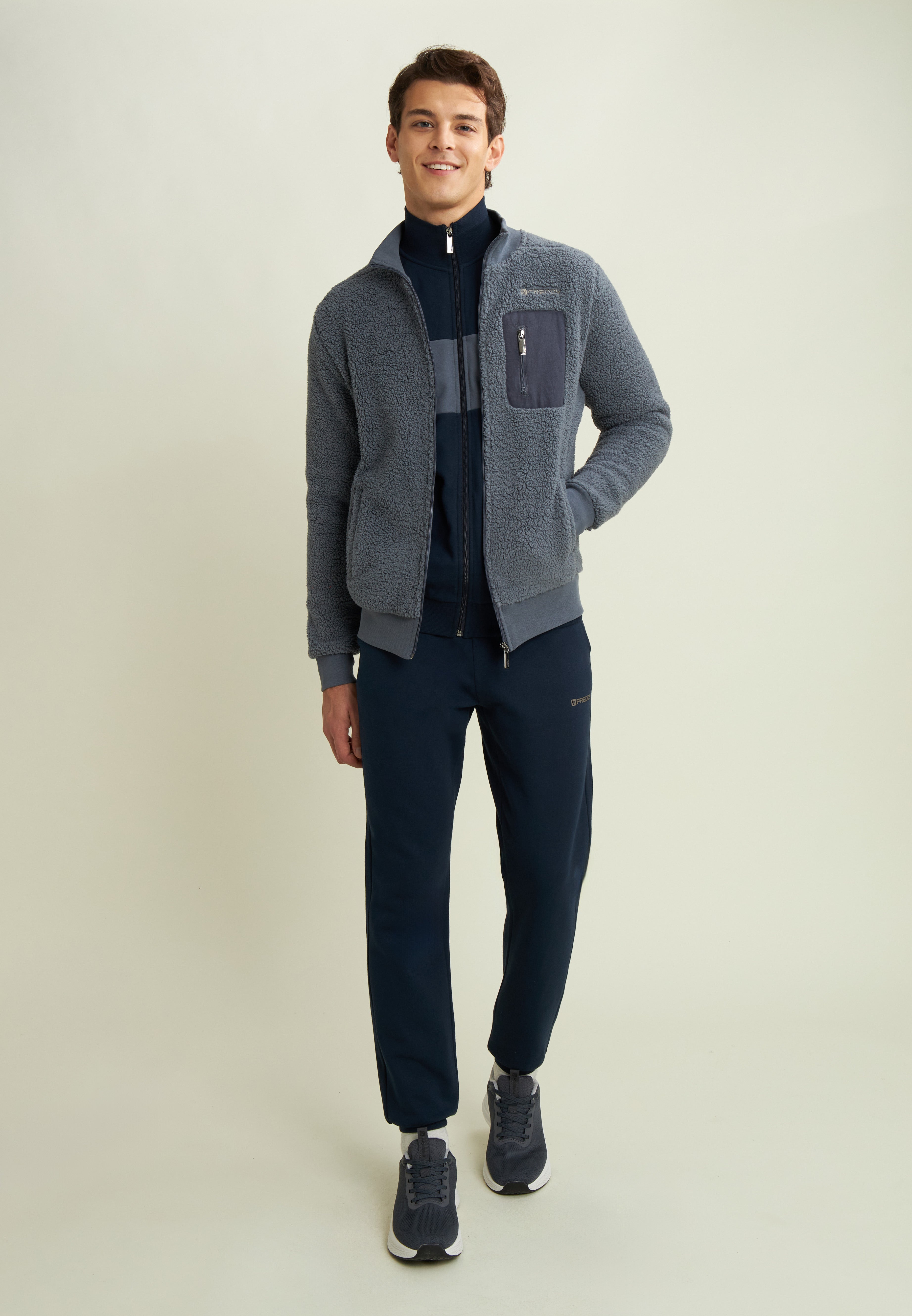 freddy-felpa-uomo-full-zip-regular-felpa-garzata-cotone image 2