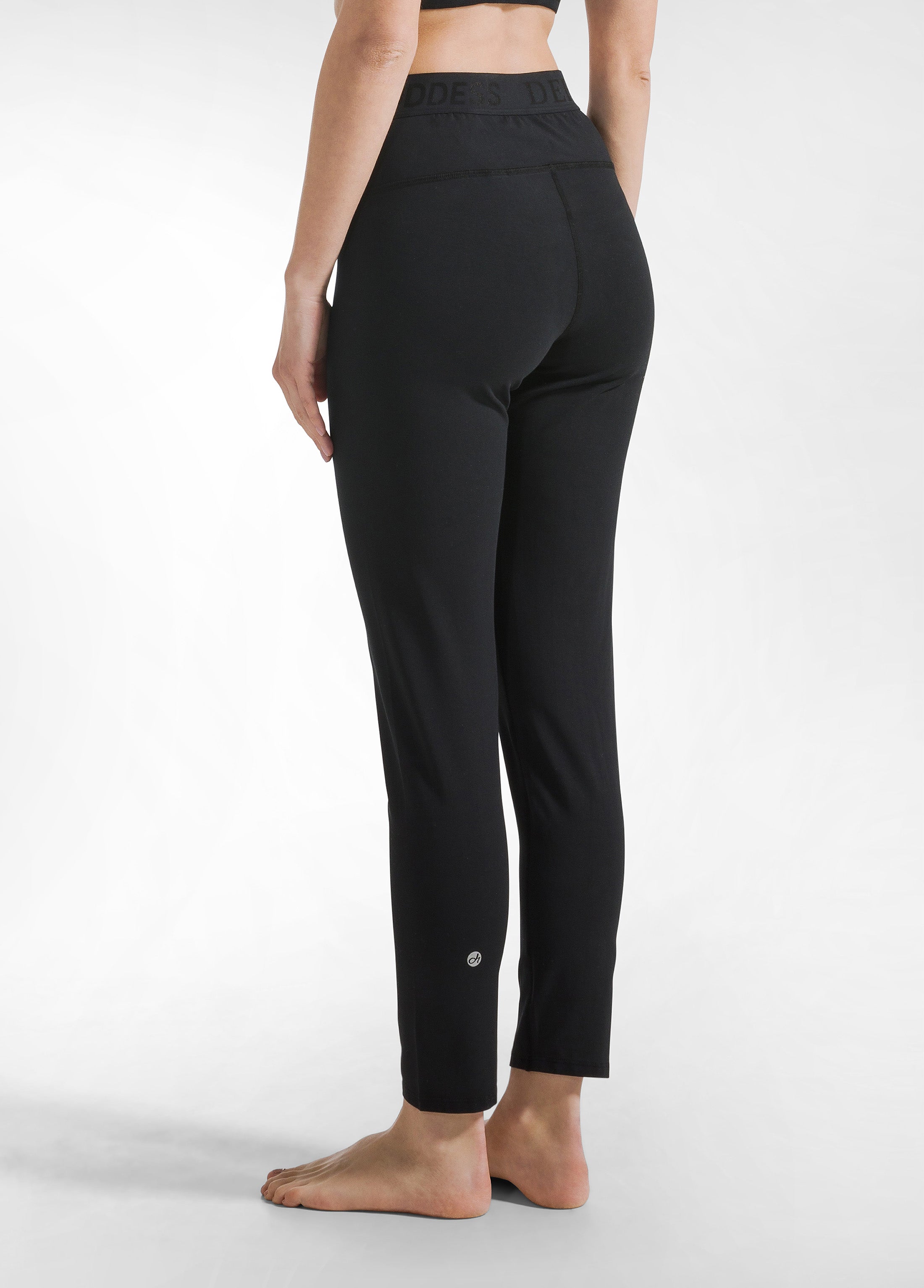 deha-leggings-in-jersey-stretch-con-logo-nero image 4