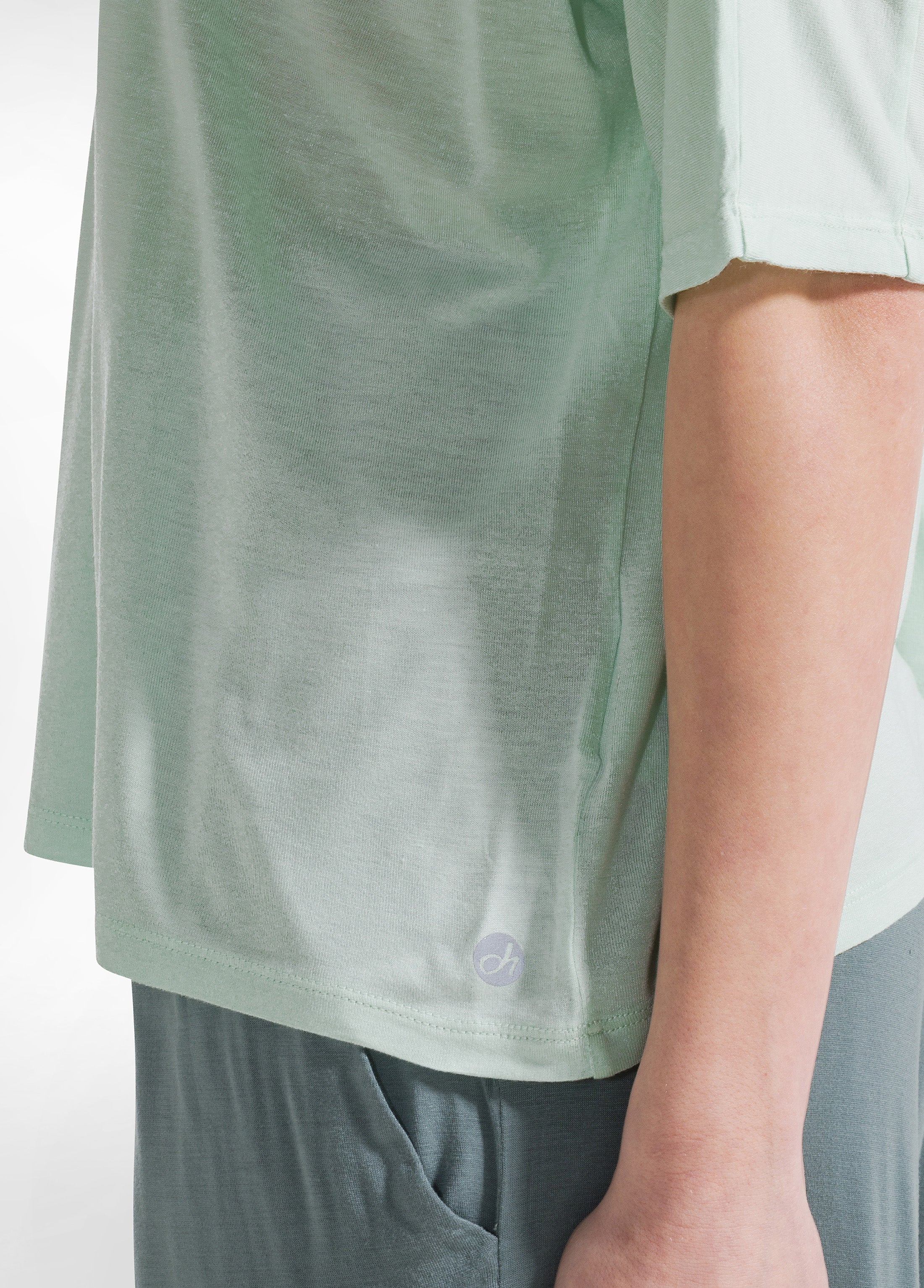 deha-t-shirt-fluida-in-viscosa-ecovero-verde-donna image 3