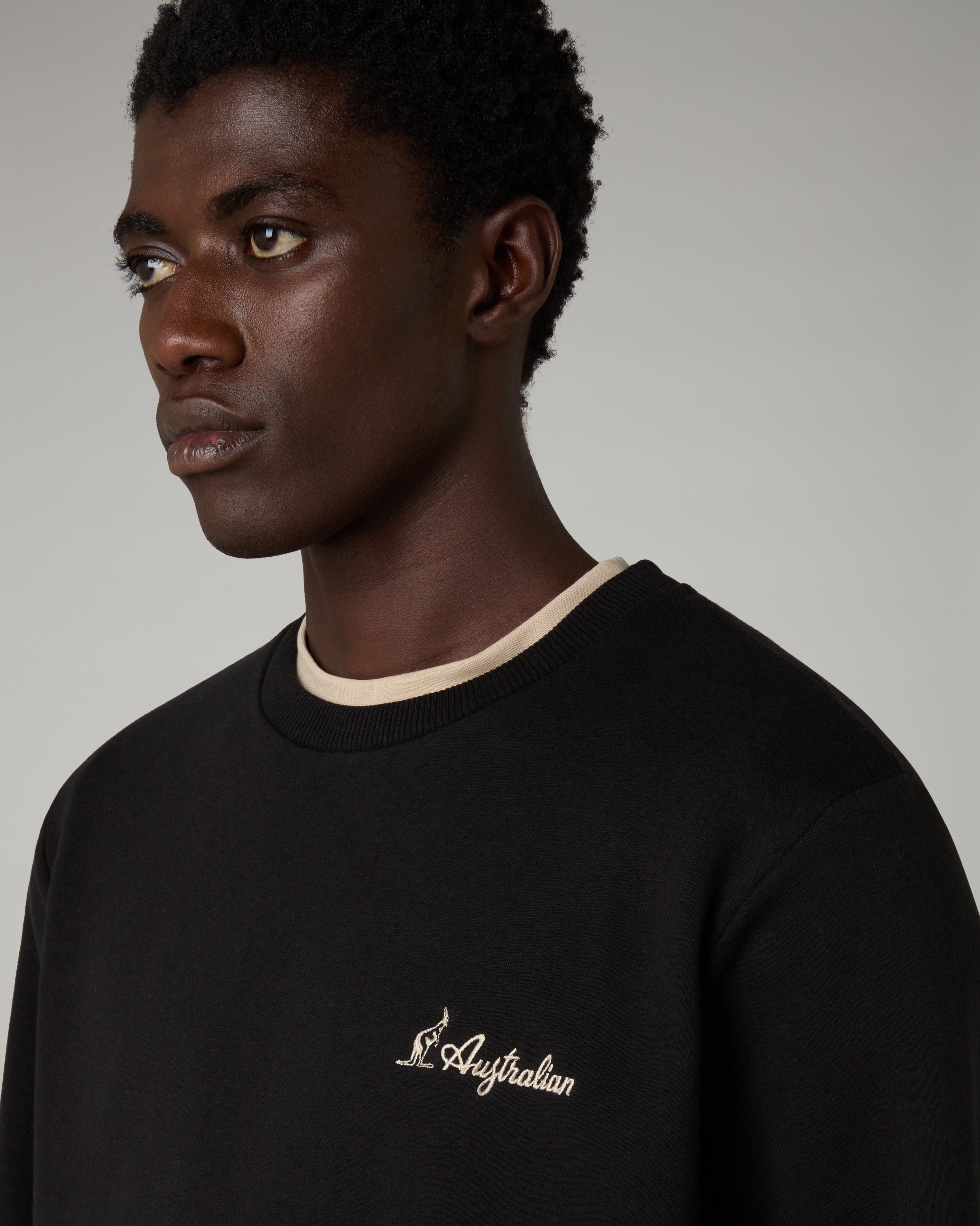 australian-iconissima-crewneck-felpa-girocollo-invernale-nera image 4