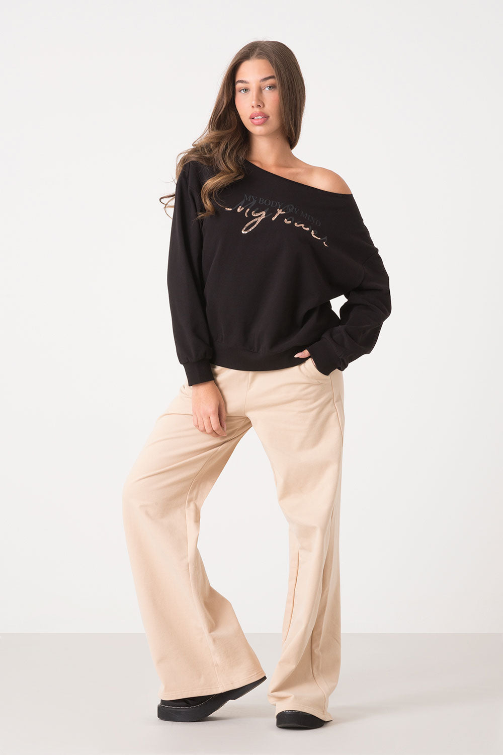 dimensione-danza-maglia-felpa-modal-stretch-donna-scollo-a-barca-animalier image 3