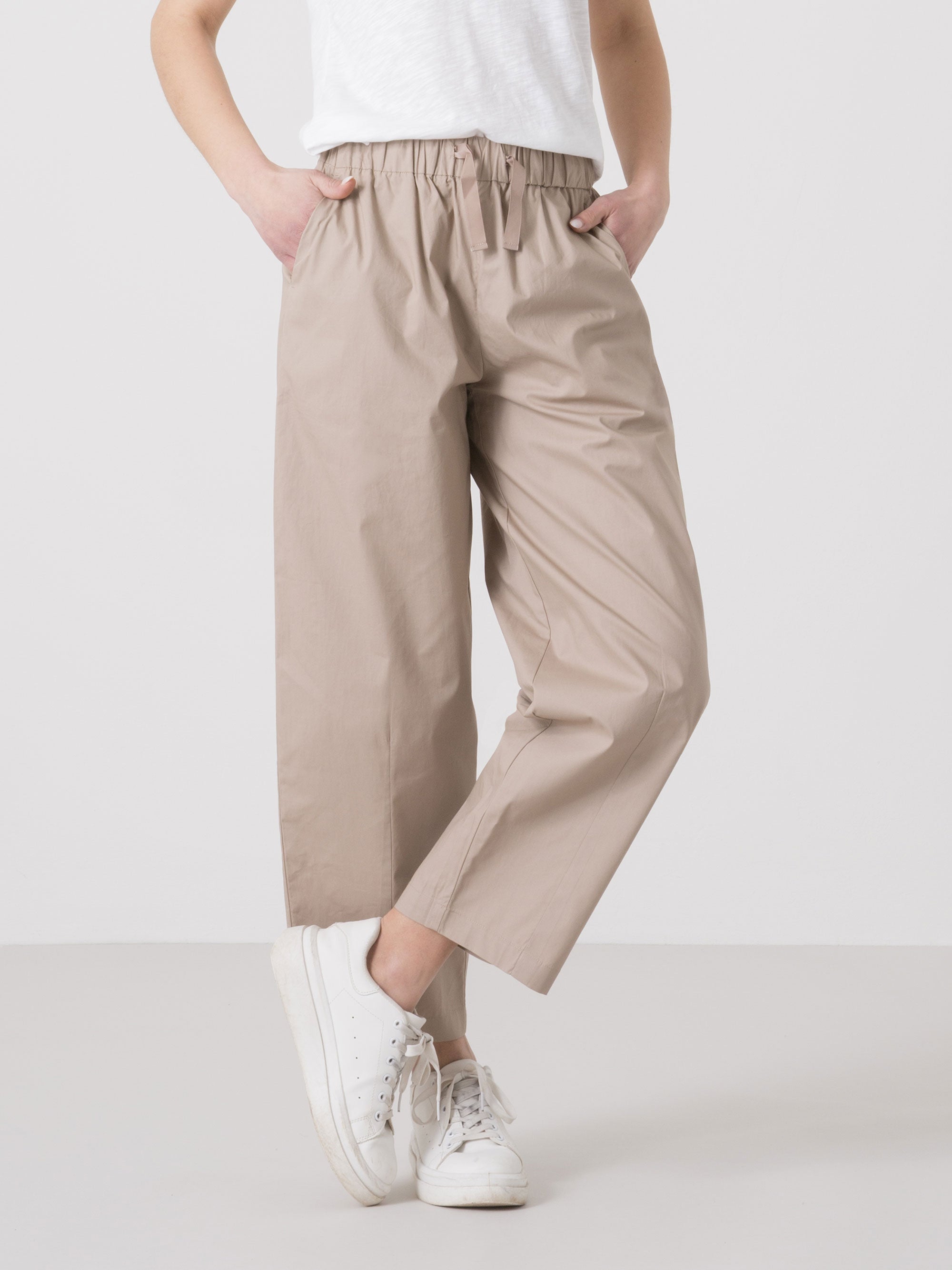 dimensione-danza-city-pantalone-donna-in-popeline-modello-barrel-con-coulisse image 1