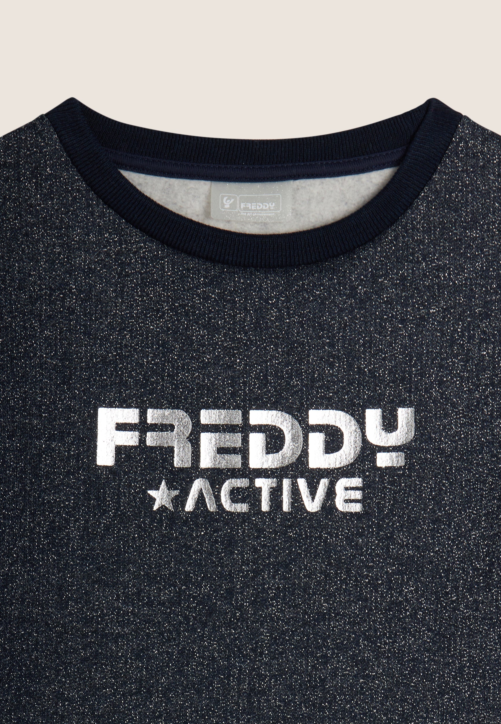 freddy-felpa-maxi-bambina-in-cotone-con-effetto-lurex image 3