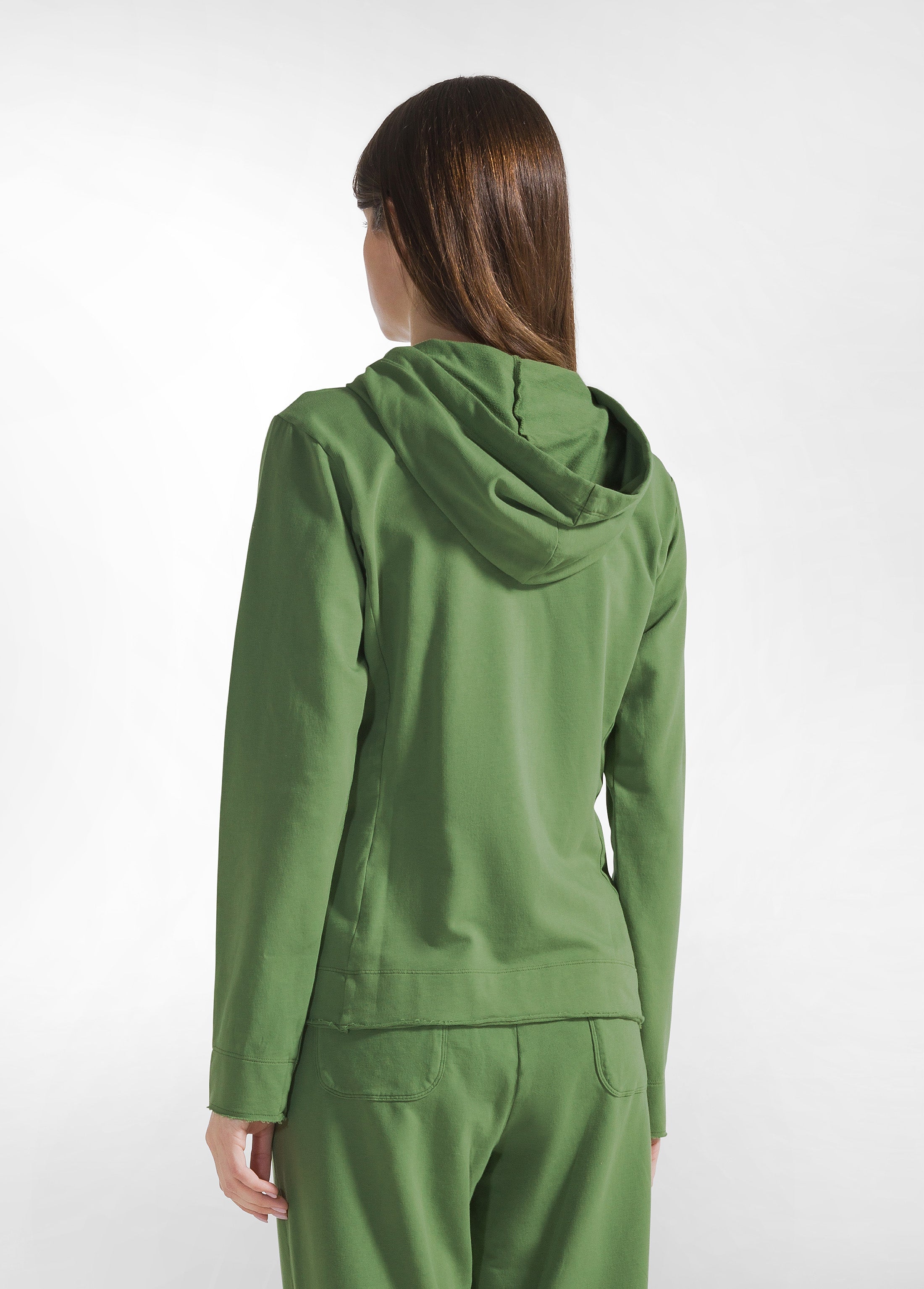 deha-felpa-donna-core-leggera-con-zip-e-cappuccio-verde image 2
