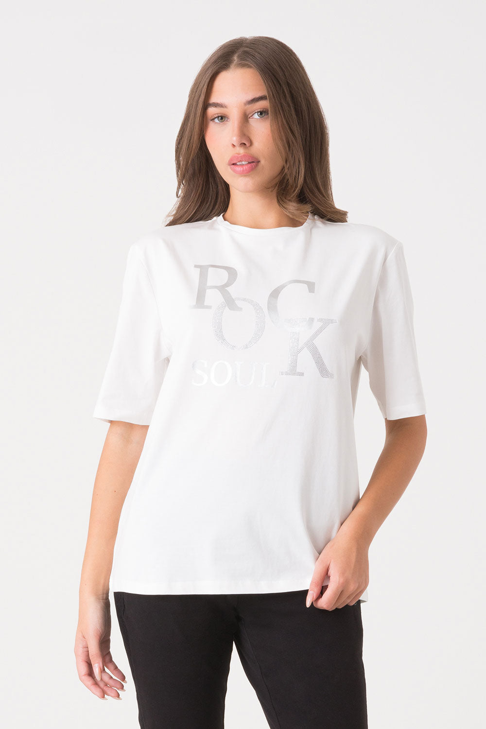 dimensione-danza-t-shirt-stampata-over-cotone-jersey-stretch-donna image 1