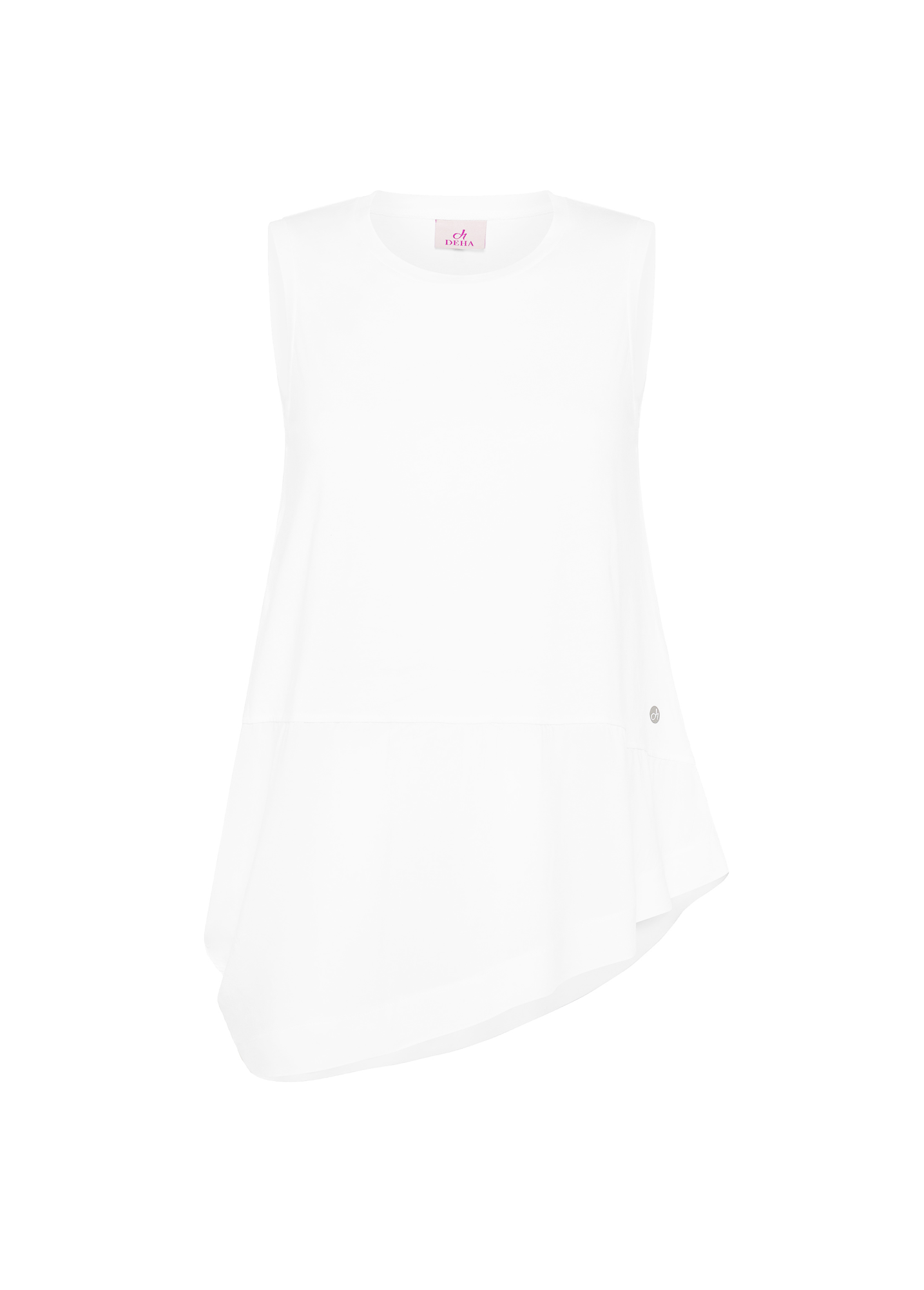 deha-top-asimmetrico-con-inserti-in-mussola-bianco image 3