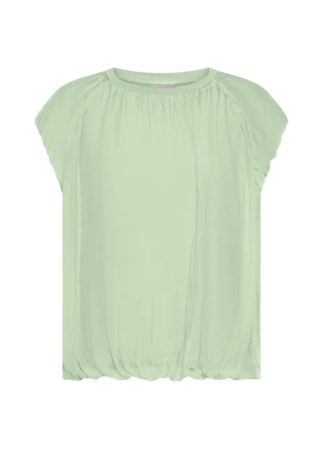 deha-top-in-cotone-leggero-con-strati-in-seta-verde-2 image 1