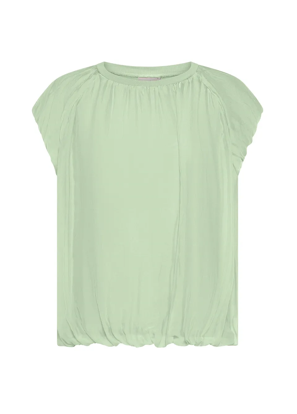 deha-top-in-cotone-leggero-con-strati-in-seta-verde-2 image 1
