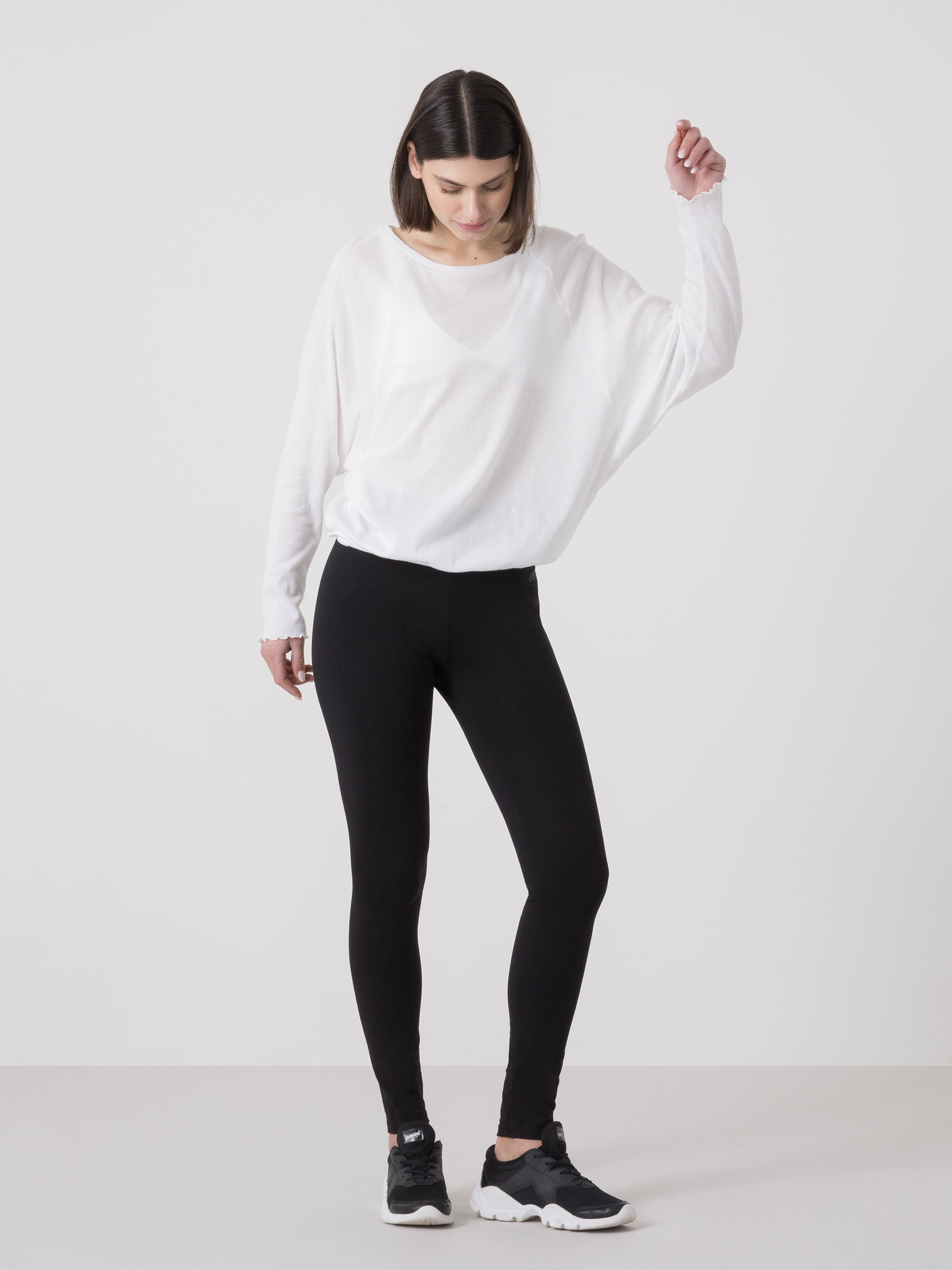 dimensione-danza-maglia-donna-manica-lunga-in-cotone-scollo-rotondo image 2