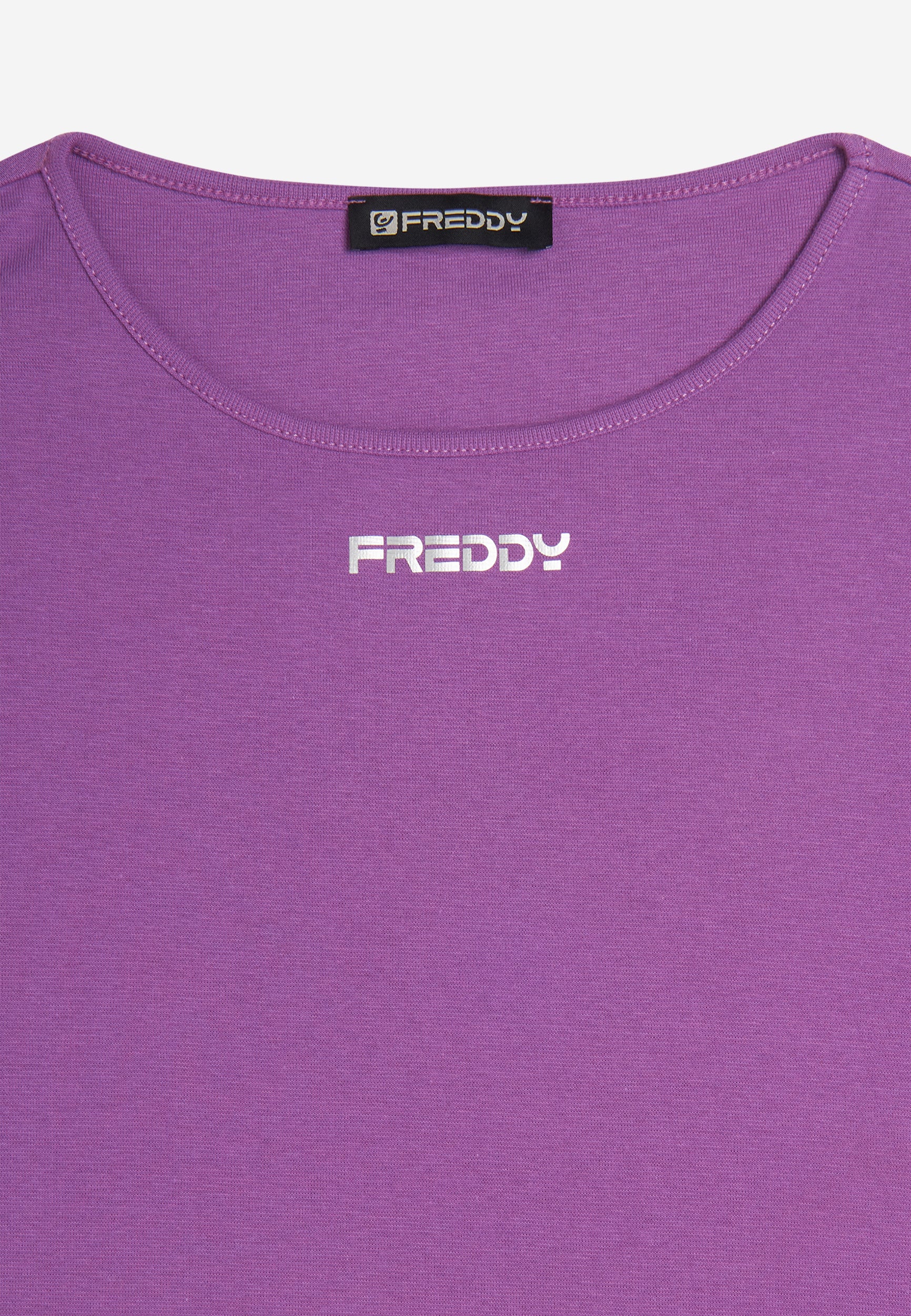 freddy-t-shirt-donna-jersey-leggero-elasticizzato-stampa-minimal image 7