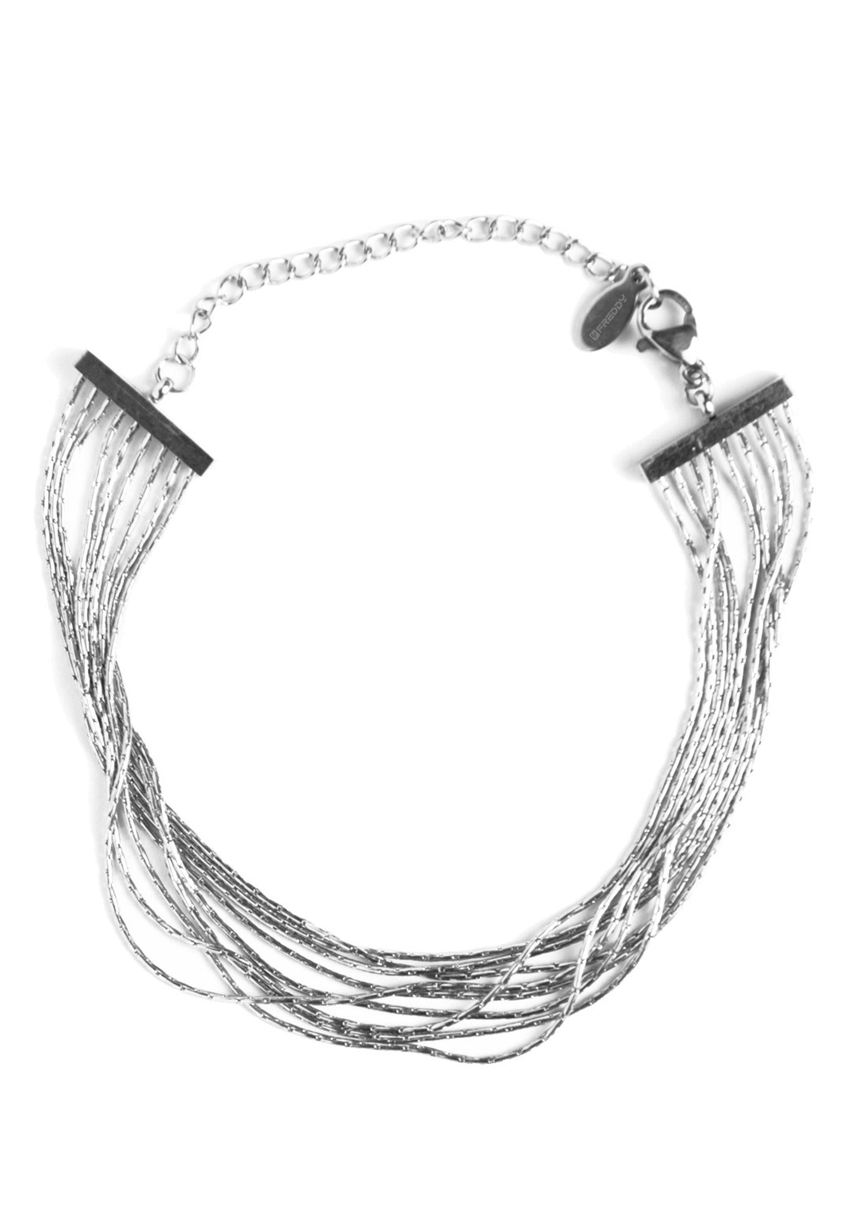 freddy-bracciale-multi-filo-in-acciaio-argentato-catena-a-spiga image 3