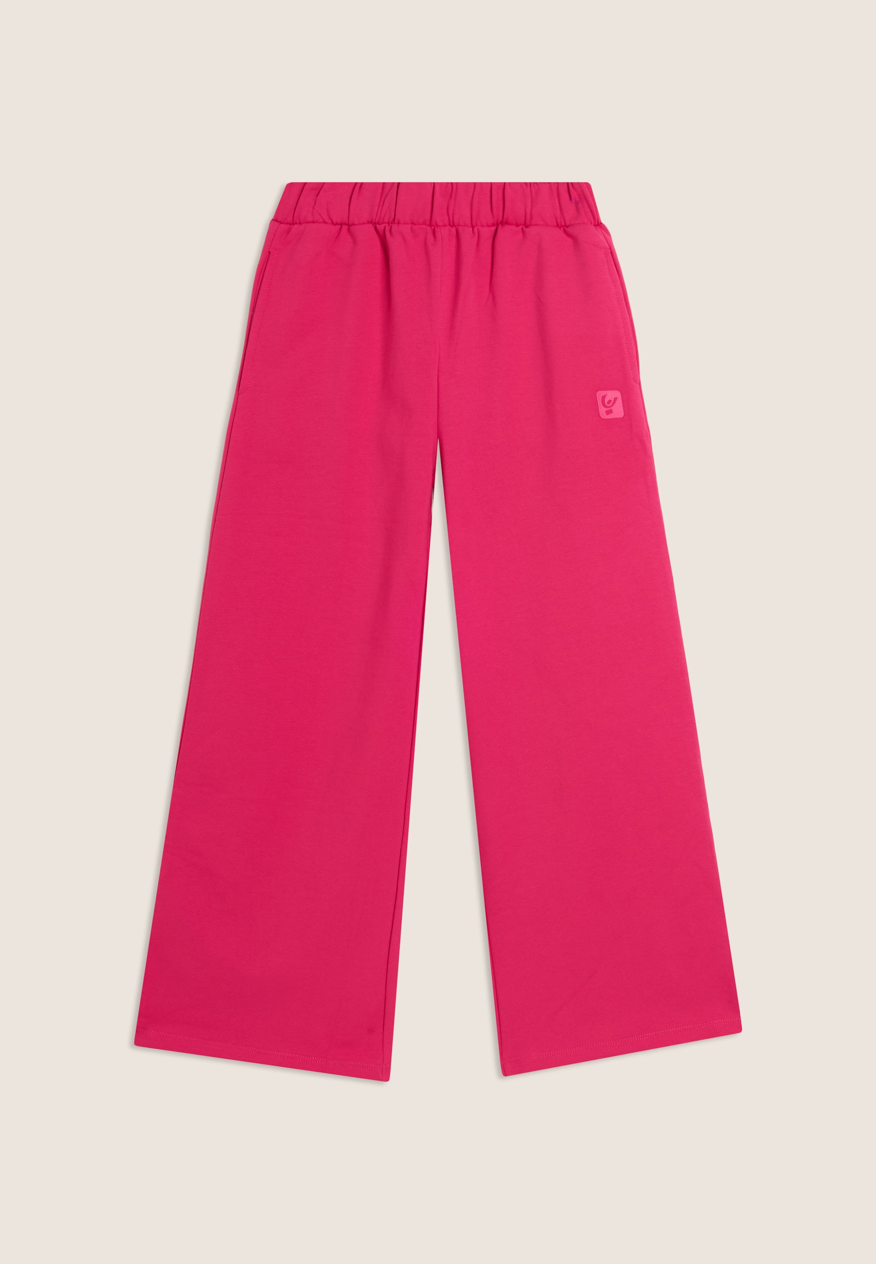 freddy-pantaloni-junior-wide-leg-in-cotone-elasticizzato-con-logo-gommato image 1