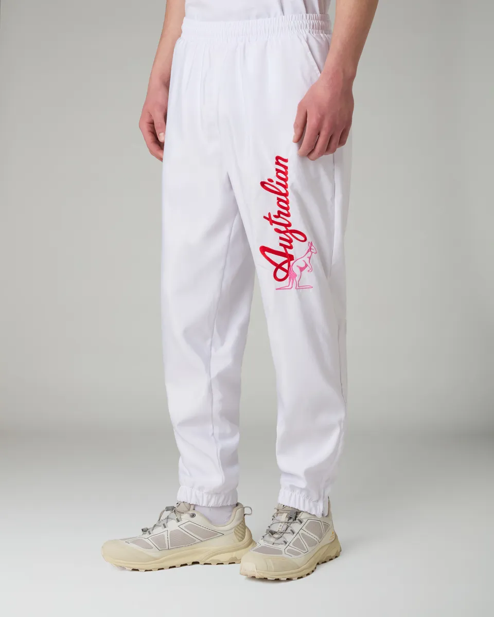 australian-goran-bumper-track-pant-pantalone-antibes-bianco-con-fodera-mesh image 1