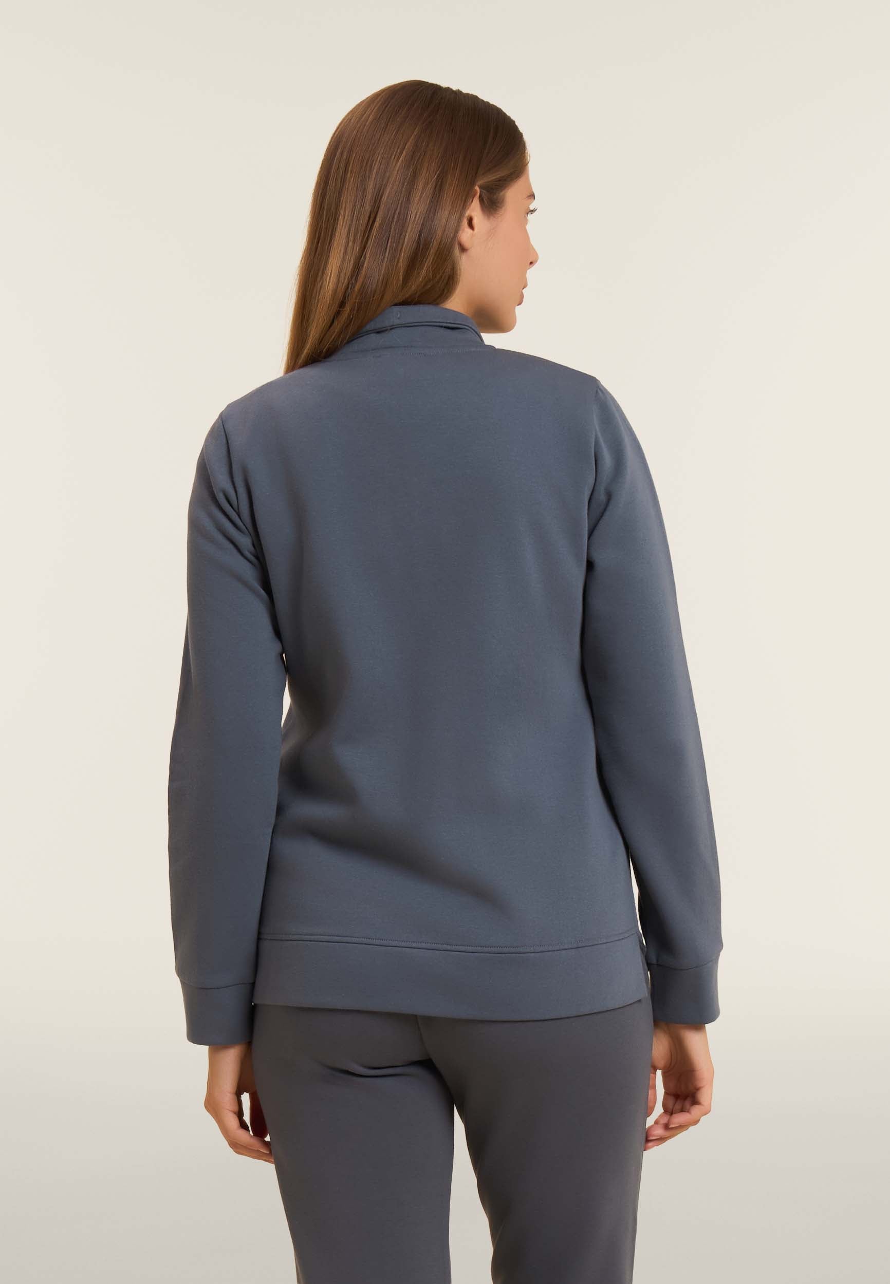 freddy-tuta-donna-full-zip-collo-alto-con-logo-perlato-in-felpa-garzata image 3