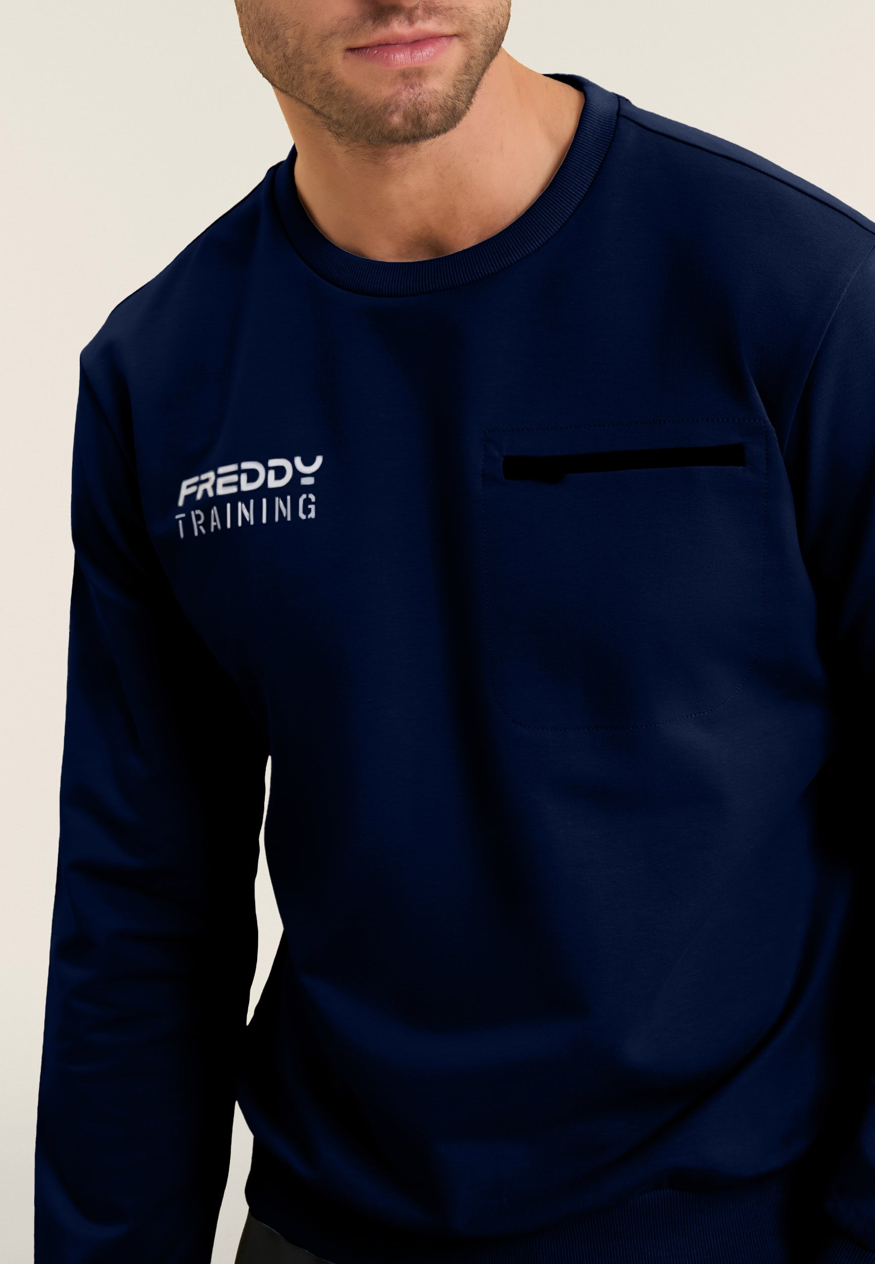 freddy-felpa-girocollo-uomo-in-baby-french-terry-con-taschino-zip image 4