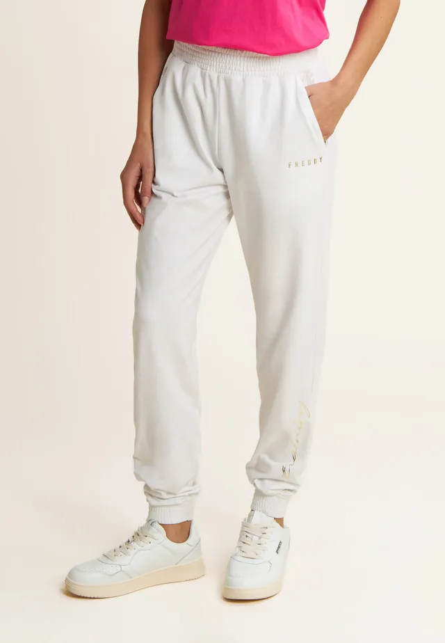 freddy-pantaloni-sportivi-regular-fit-con-elastico-e-dettagli-oro image 1