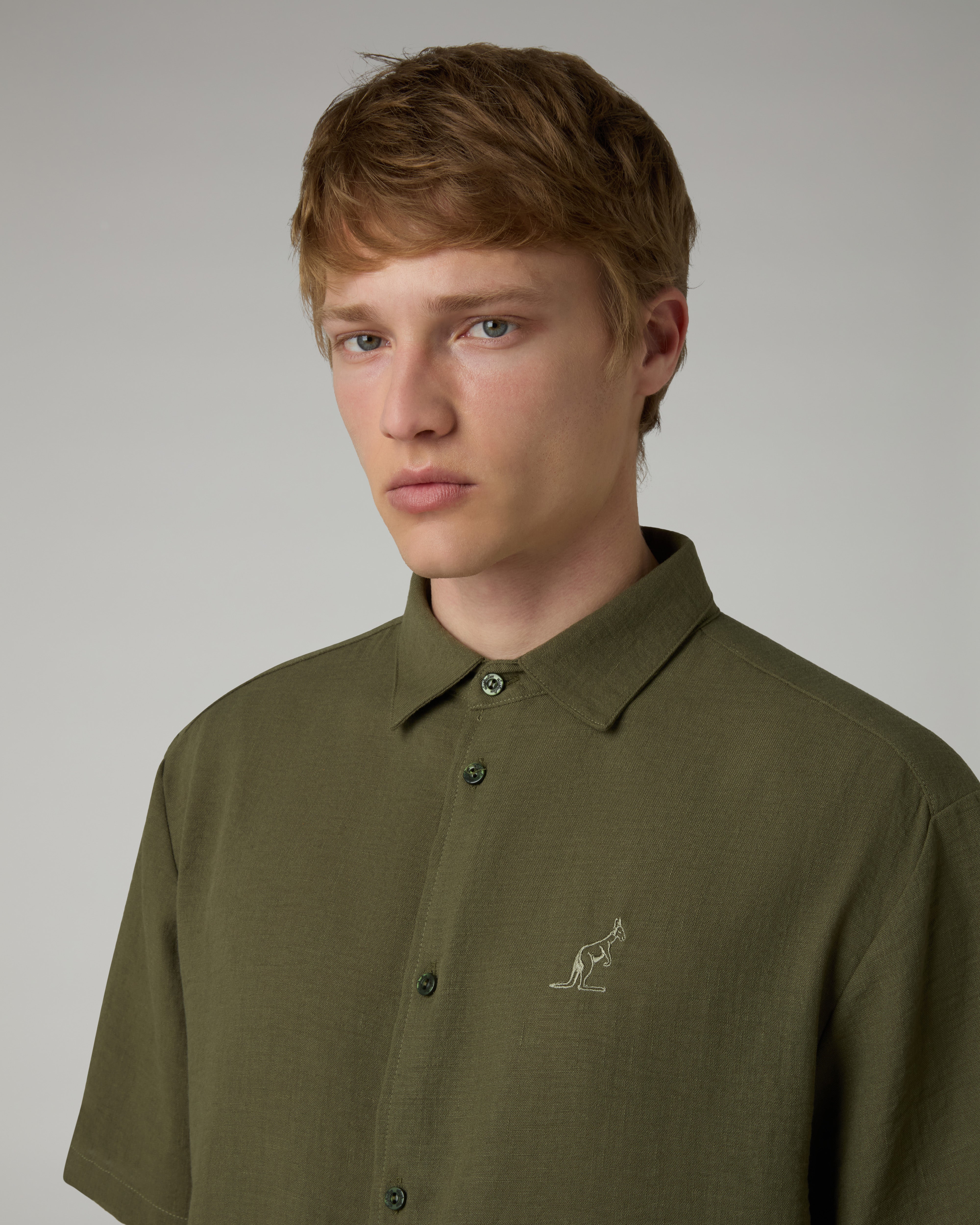 australian-doric-shirt-camicia-manica-corta-in-canvas image 4
