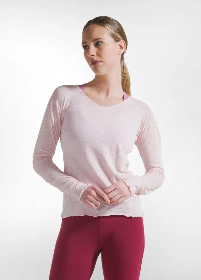 deha-t-shirt-slim-fit-in-cotone-slub-rosa-extra-leggera image 1