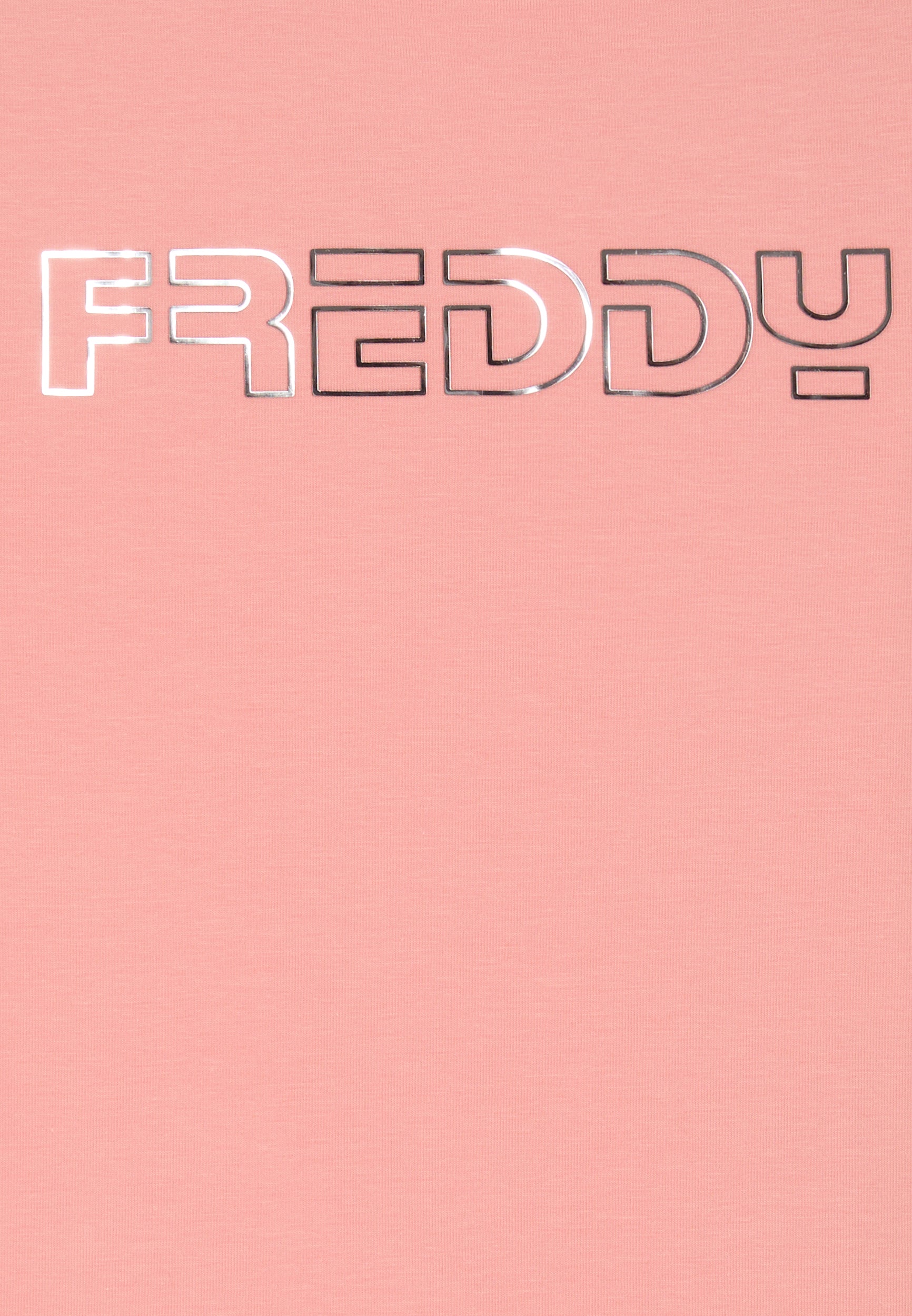 freddy-t-shirt-bambina-regular-fit-in-cotone-con-logo-argento image 6