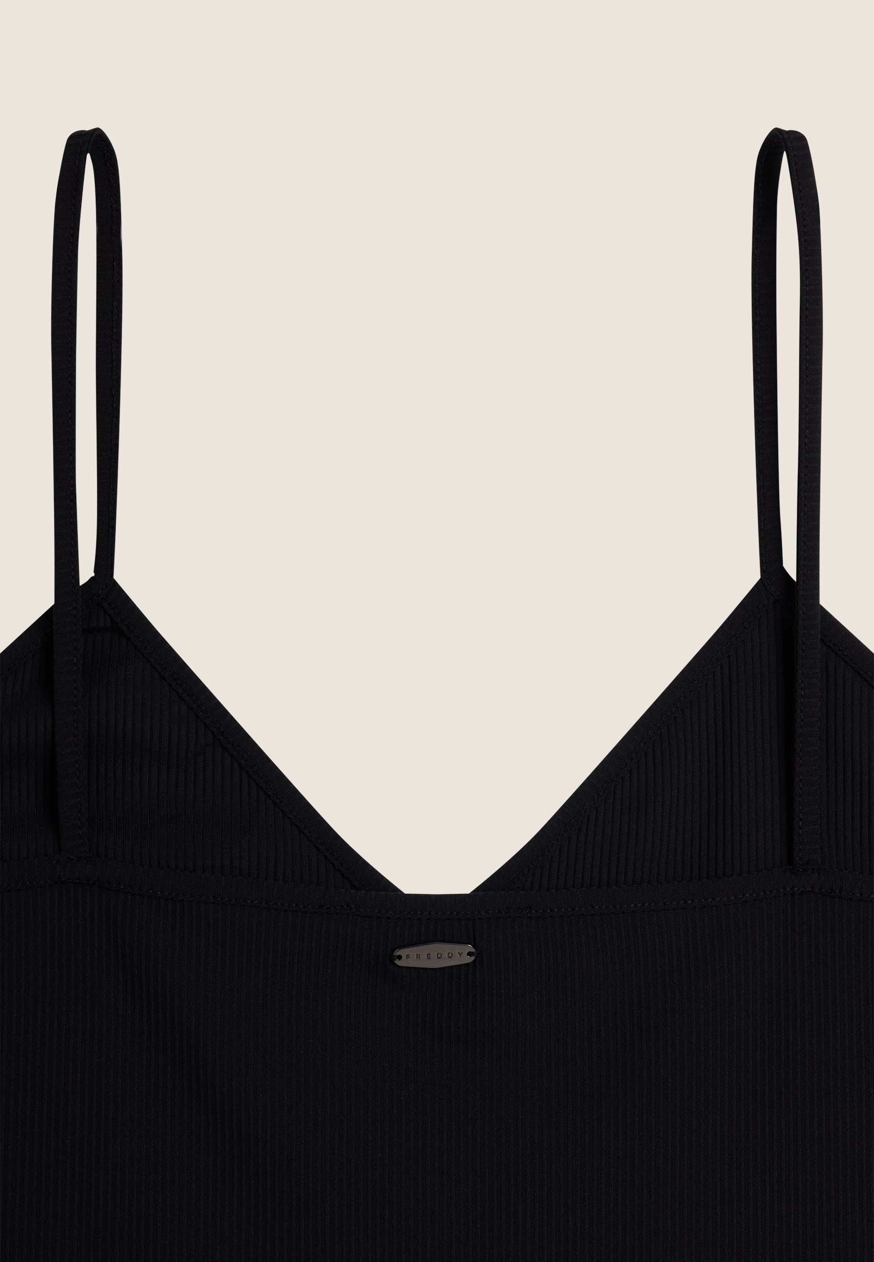 freddy-miniabito-sottoveste-in-jersey-a-costine-donna-scollo-a-v image 3