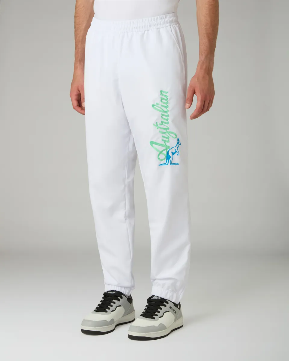 australian-lost-bumper-track-pant-pantalone-tecnico-bianco-con-zip-made-in-italy image 1