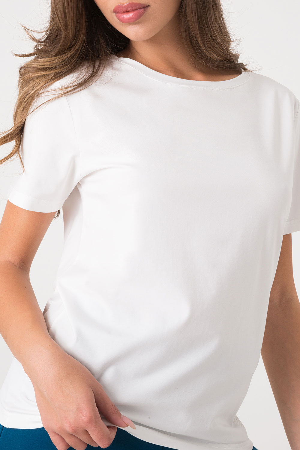dimensione-danza-t-shirt-donna-in-cotone-modal-jersey-stretch-con-logo-tono-su-t image 5