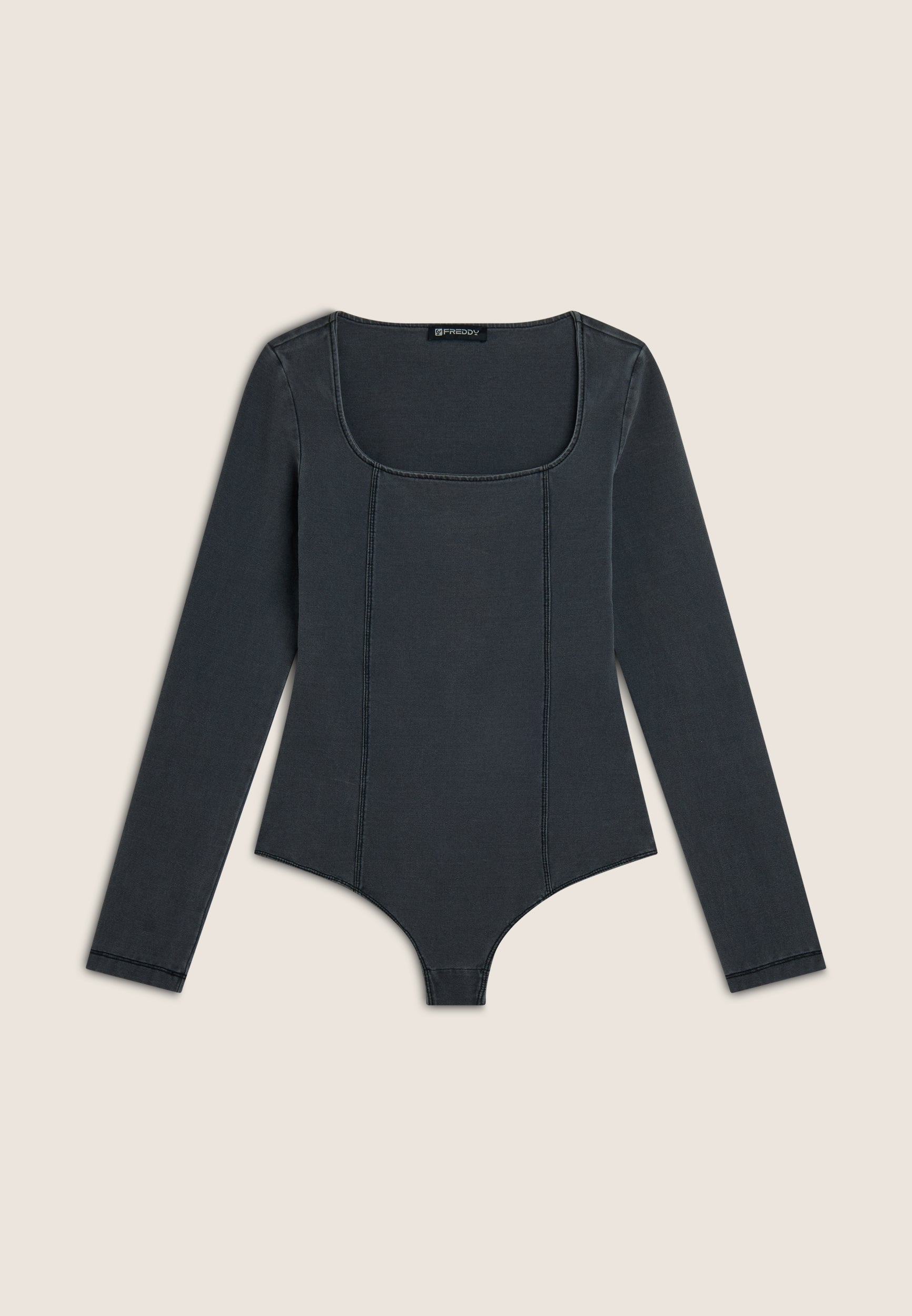 freddy-body-scollo-quadrato-in-jersey-effetto-denim image 5
