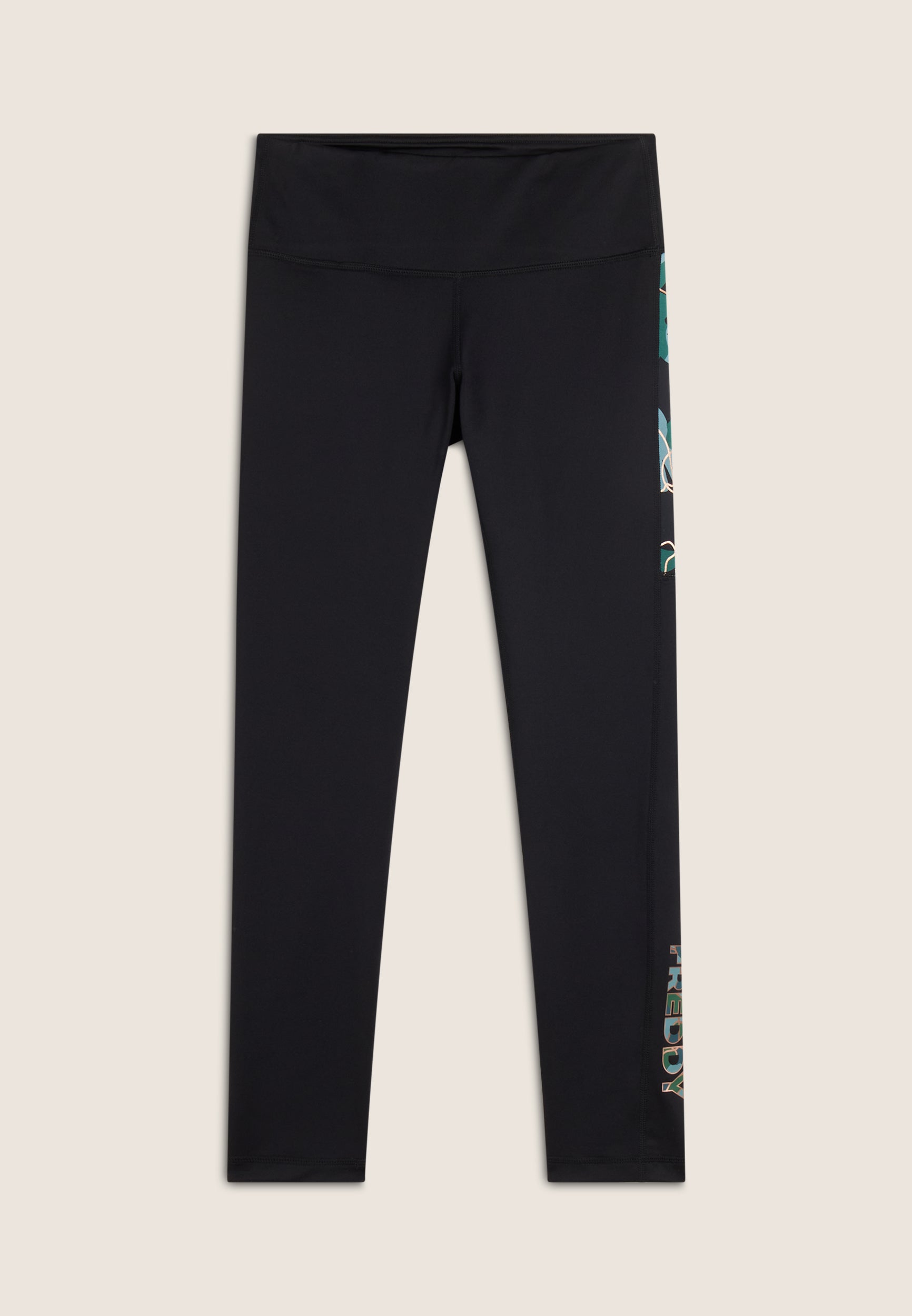 freddy-leggings-7-8-vita-alta-in-tessuto-tecnico-d-i-w-o-con-banda-floreale image 6