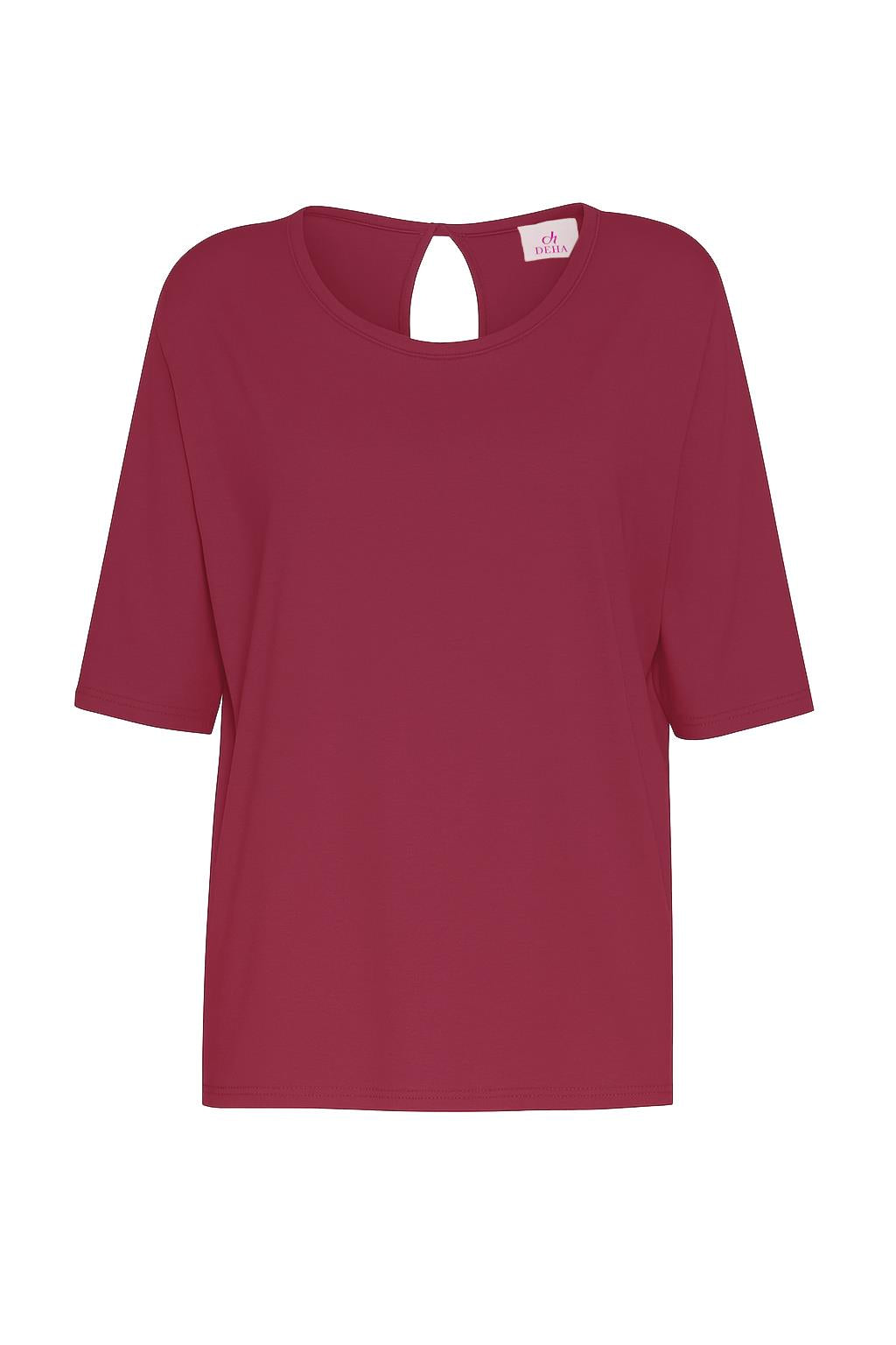 deha-t-shirt-fluida-in-viscosa-ecovero-rosso image 5
