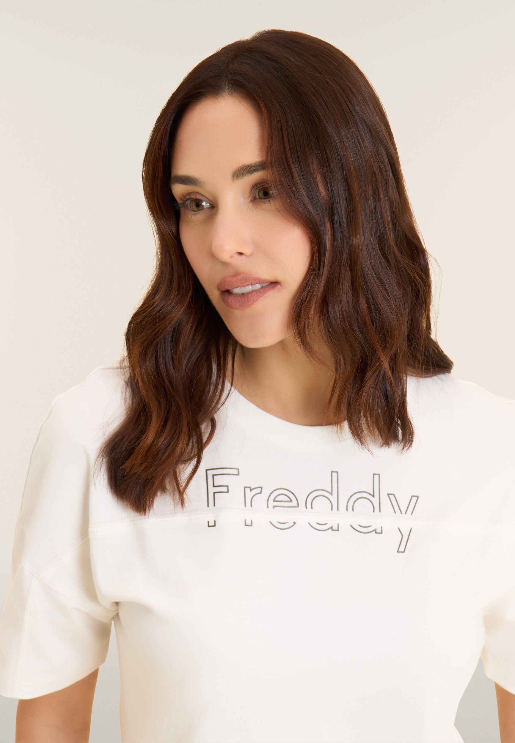 freddy-t-shirt-donna-boxy-cropped-girocollo-cotone image 4