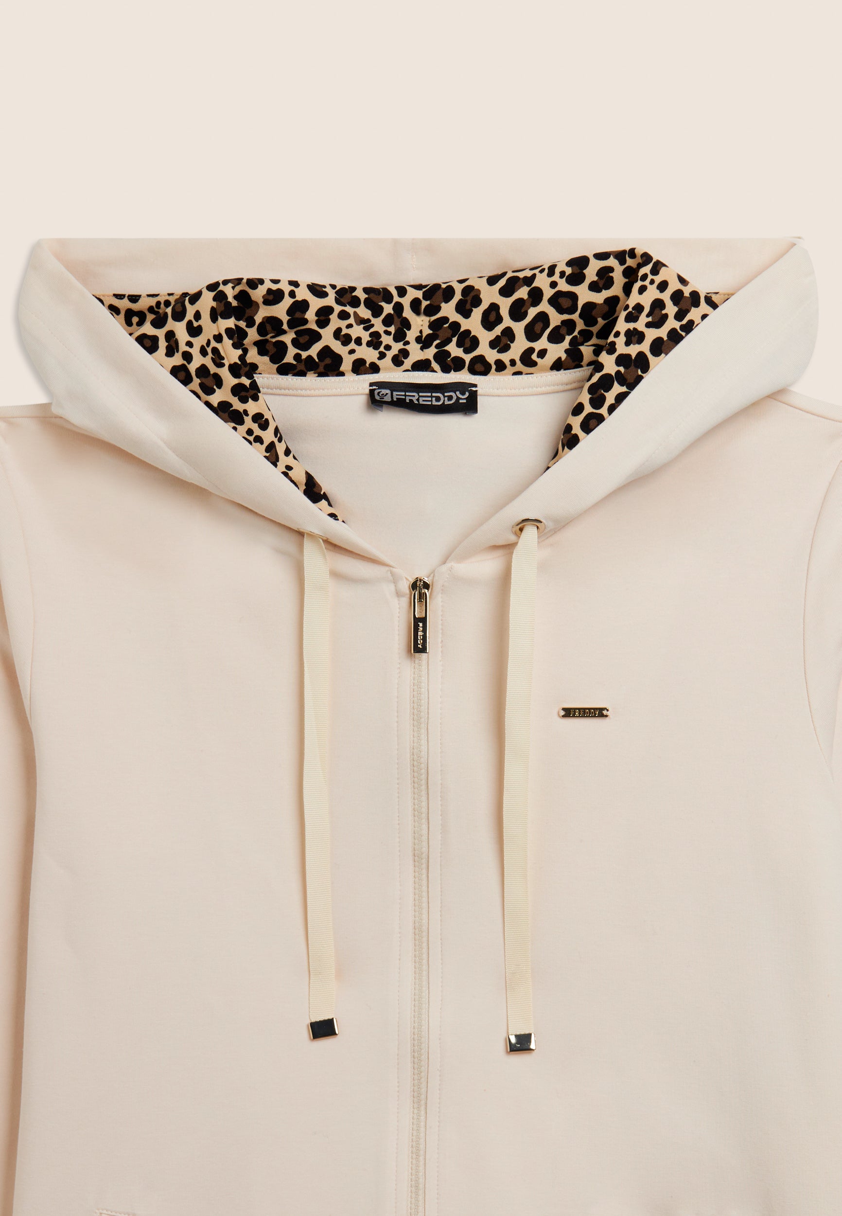 freddy-felpa-con-zip-e-cappuccio-fodera-animalier image 8