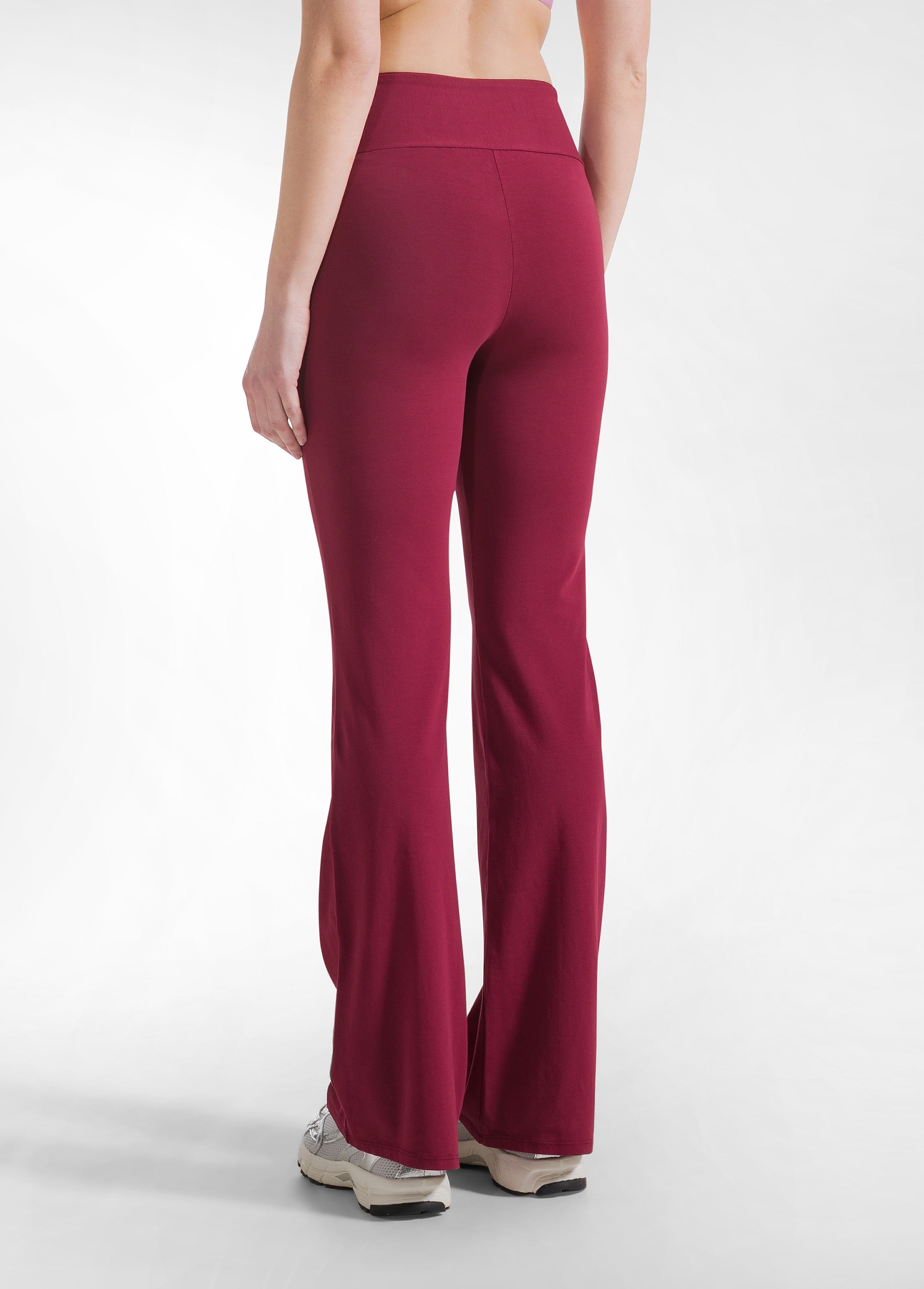 deha-pantaloni-jazz-jersey-stretch-tinta-unita-rossi image 3