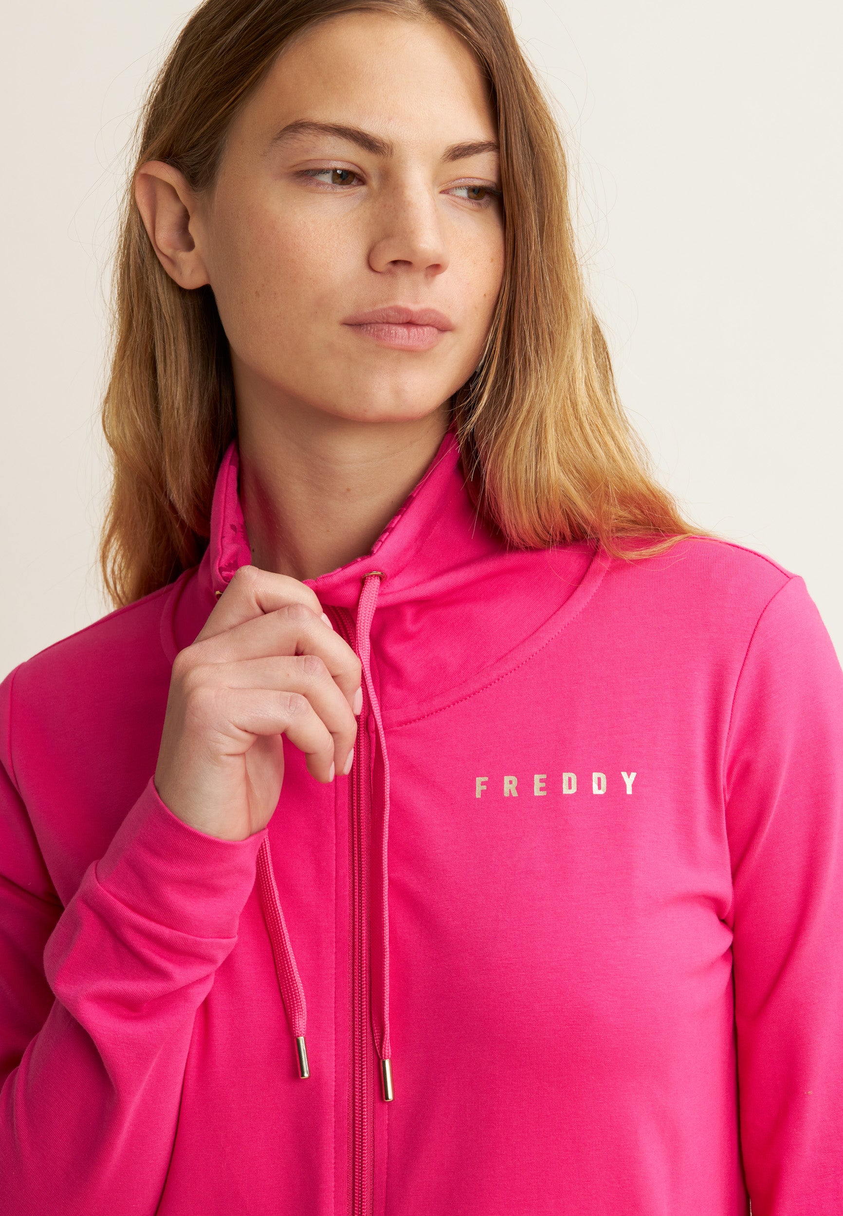 freddy-felpa-donna-zip-collo-alto-heavy-jersey-stampa-floreale image 4