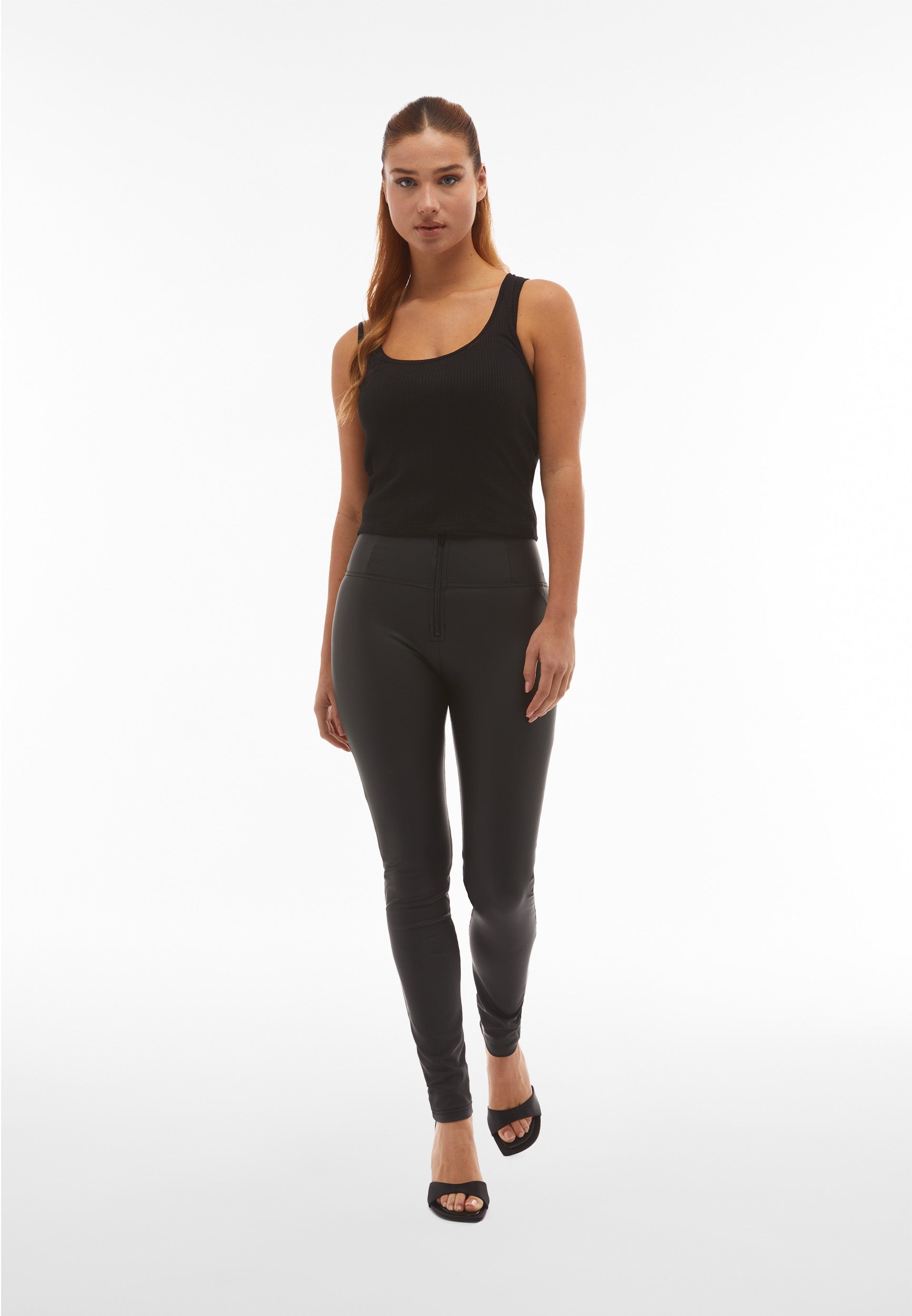 freddy-wr-up-pantaloni-skinny-vita-alta-con-zip-similpelle image 2