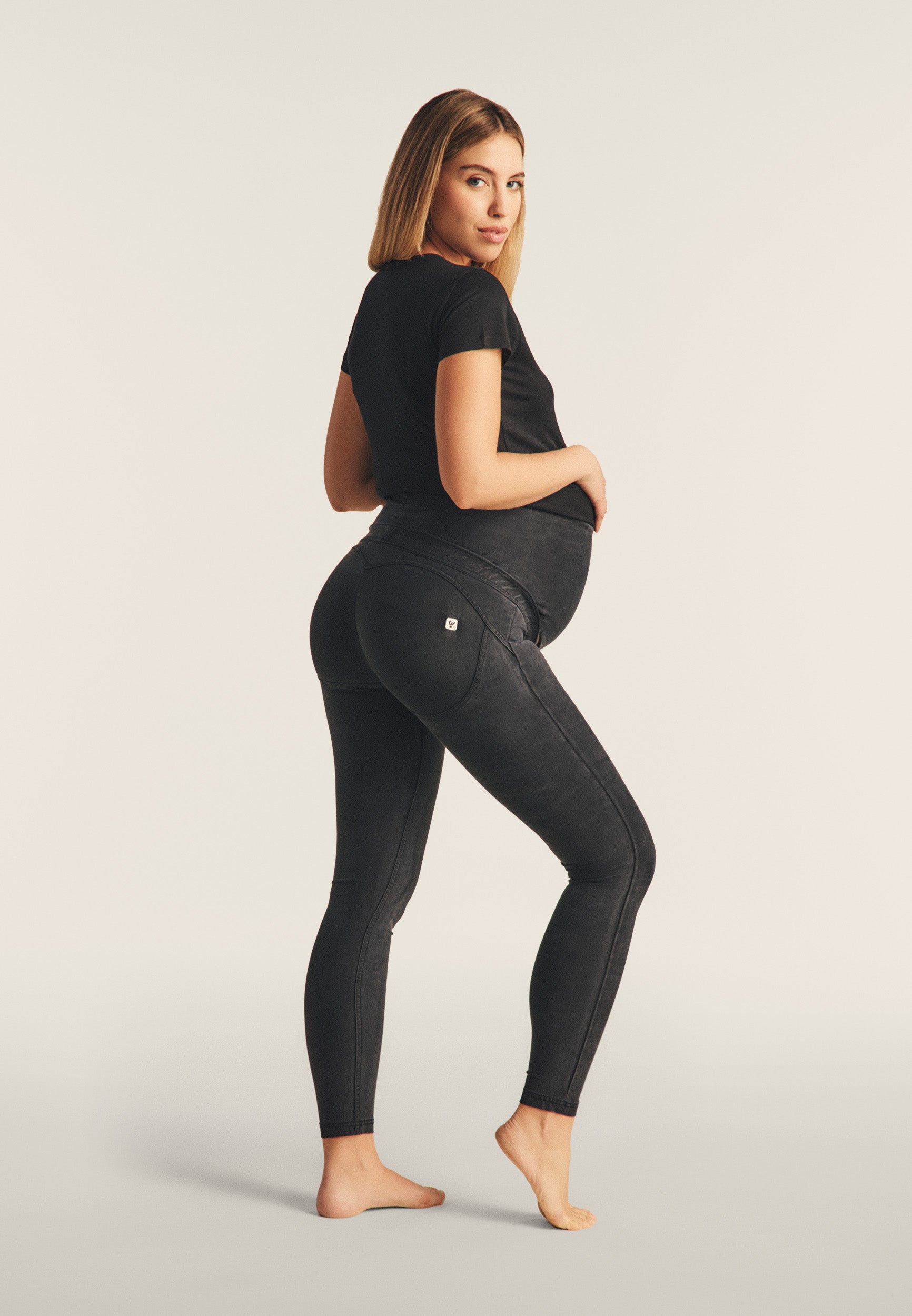 freddy-wr-up-core-leggings-maternity-donna-in-tencel-effetto-denim image 3