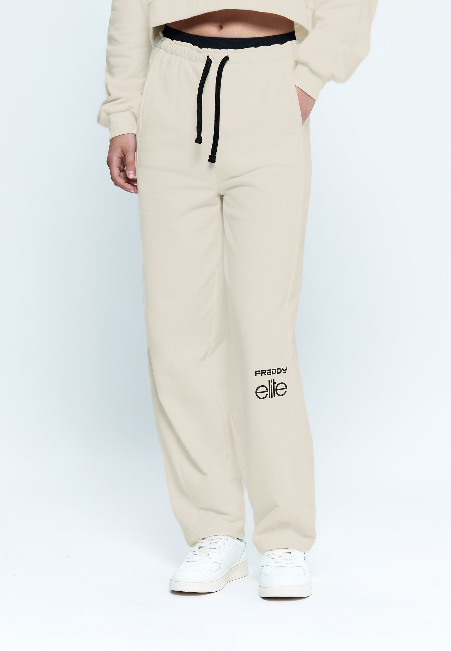 elite-x-freddy-pantaloni-sportivi-donna-carrot-fit-in-felpa-cotone image 1