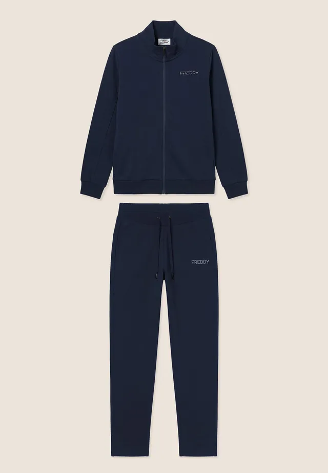 freddy-tuta-sportiva-donna-full-zip-collo-alto-con-loghi-in-perline image 1