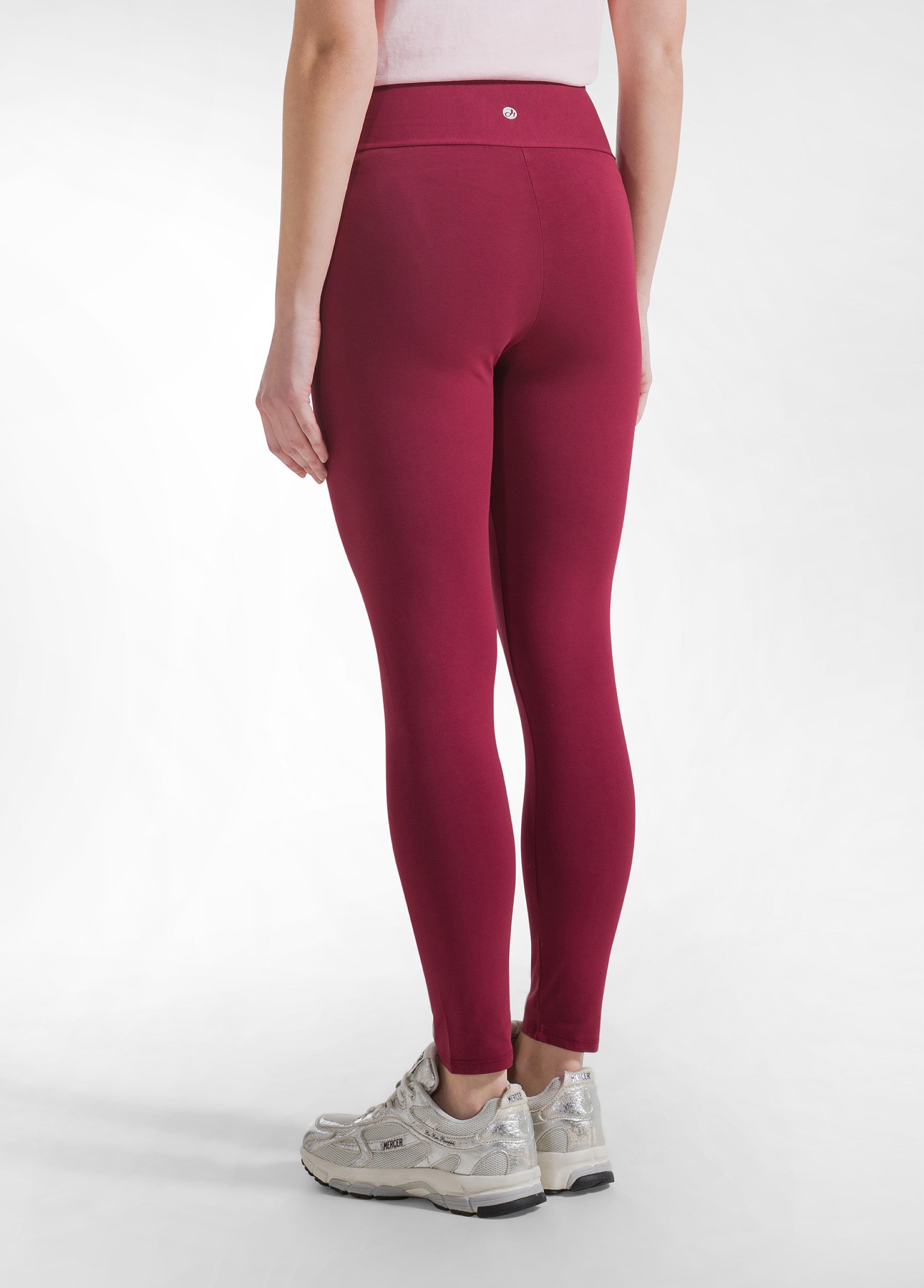 deha-d42036-leggings-vita-alta-tinta-unita-rosso image 3