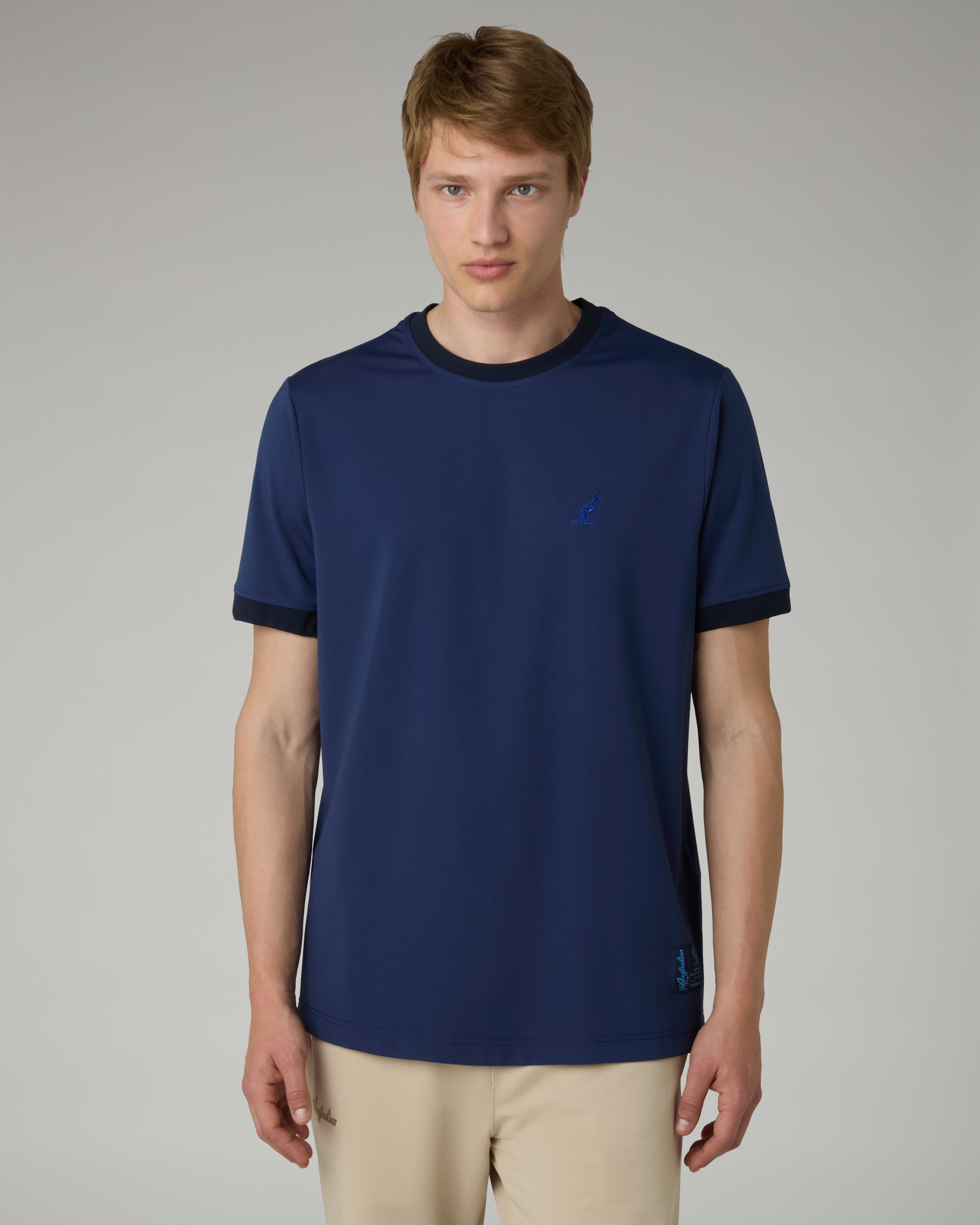 australian-flowline-t-shirt-maglietta-tecnica-interlock-blu-cosmo image 1