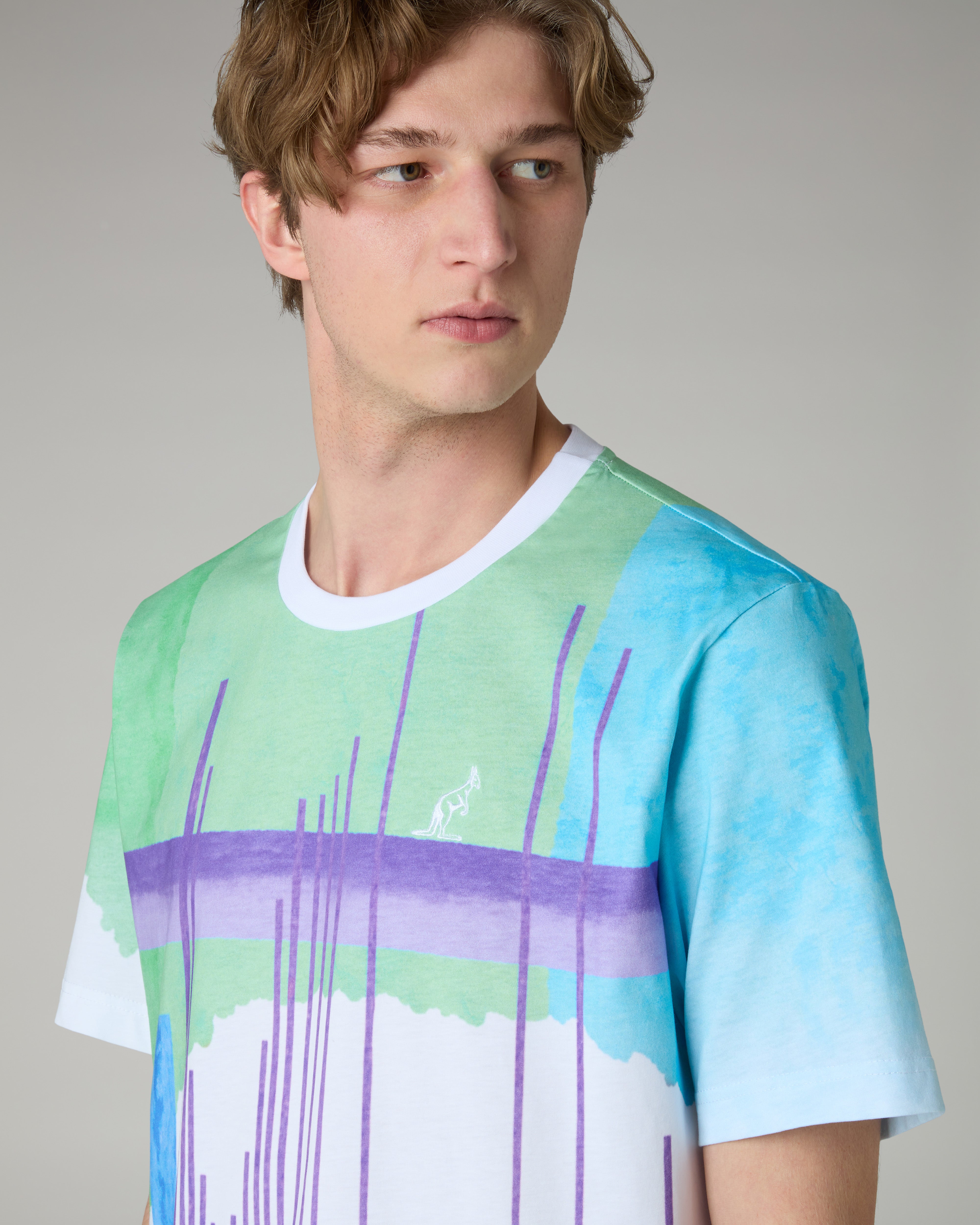 australian-goran-t-shirt-in-cotone-logo-ricamato-made-in-italy image 4