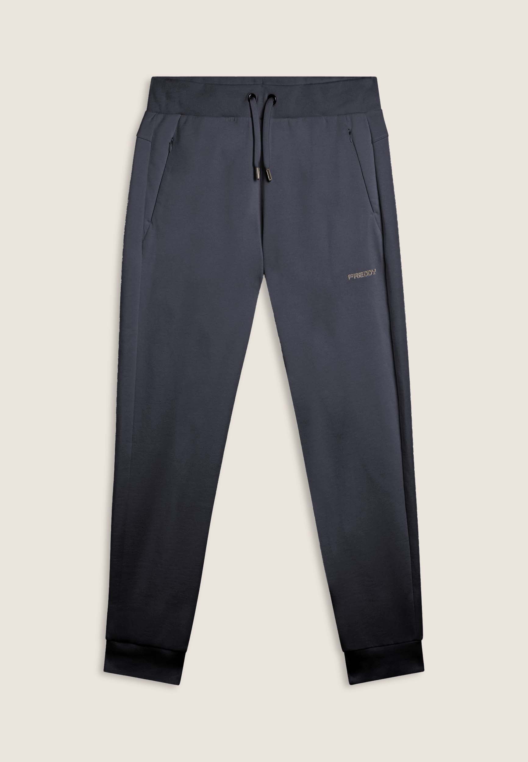 freddy-pantaloni-joggers-uomo-felpa-cotone-costina image 4