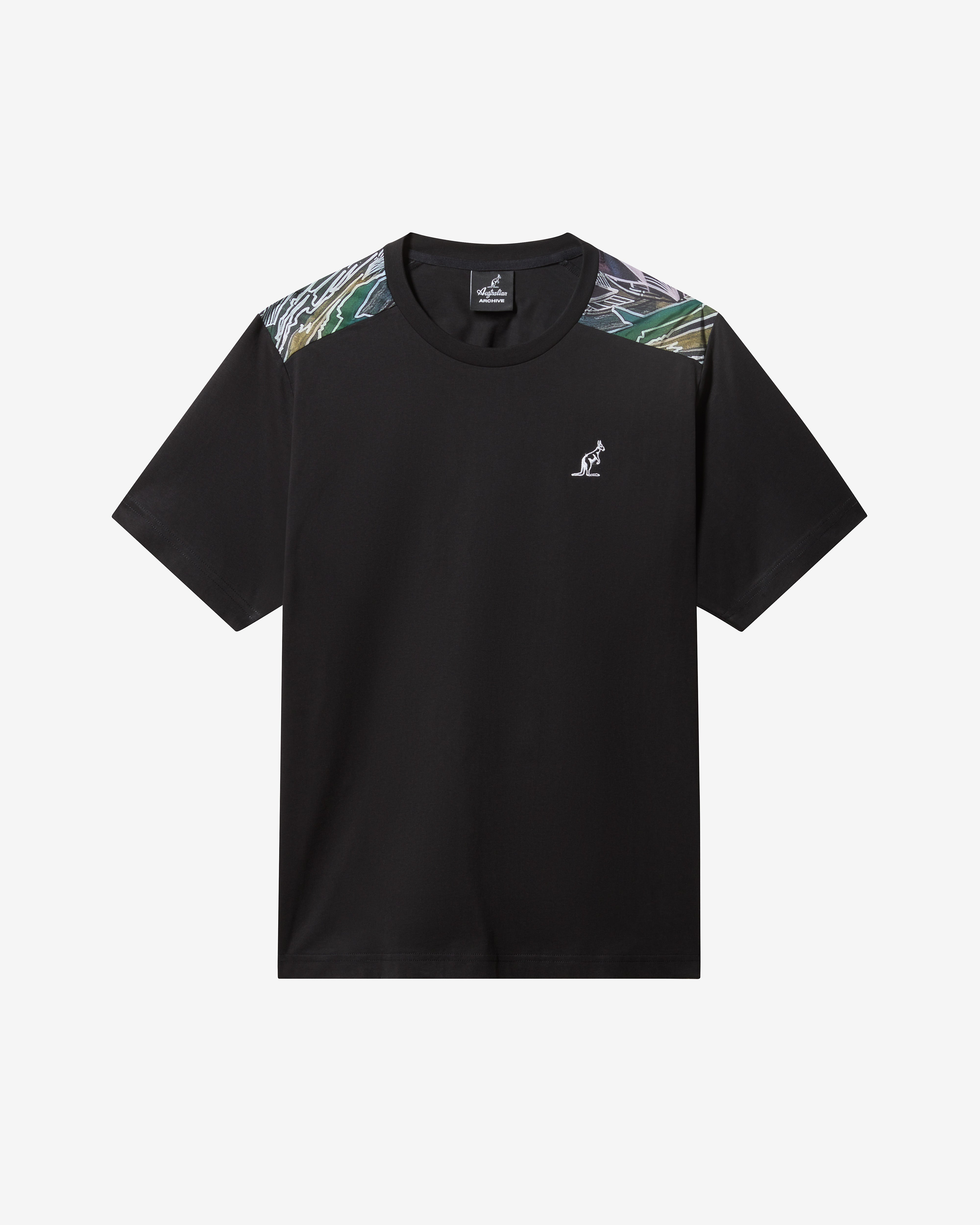 australian-goldie-insert-t-shirt-cotone-nero-made-in-italy image 5