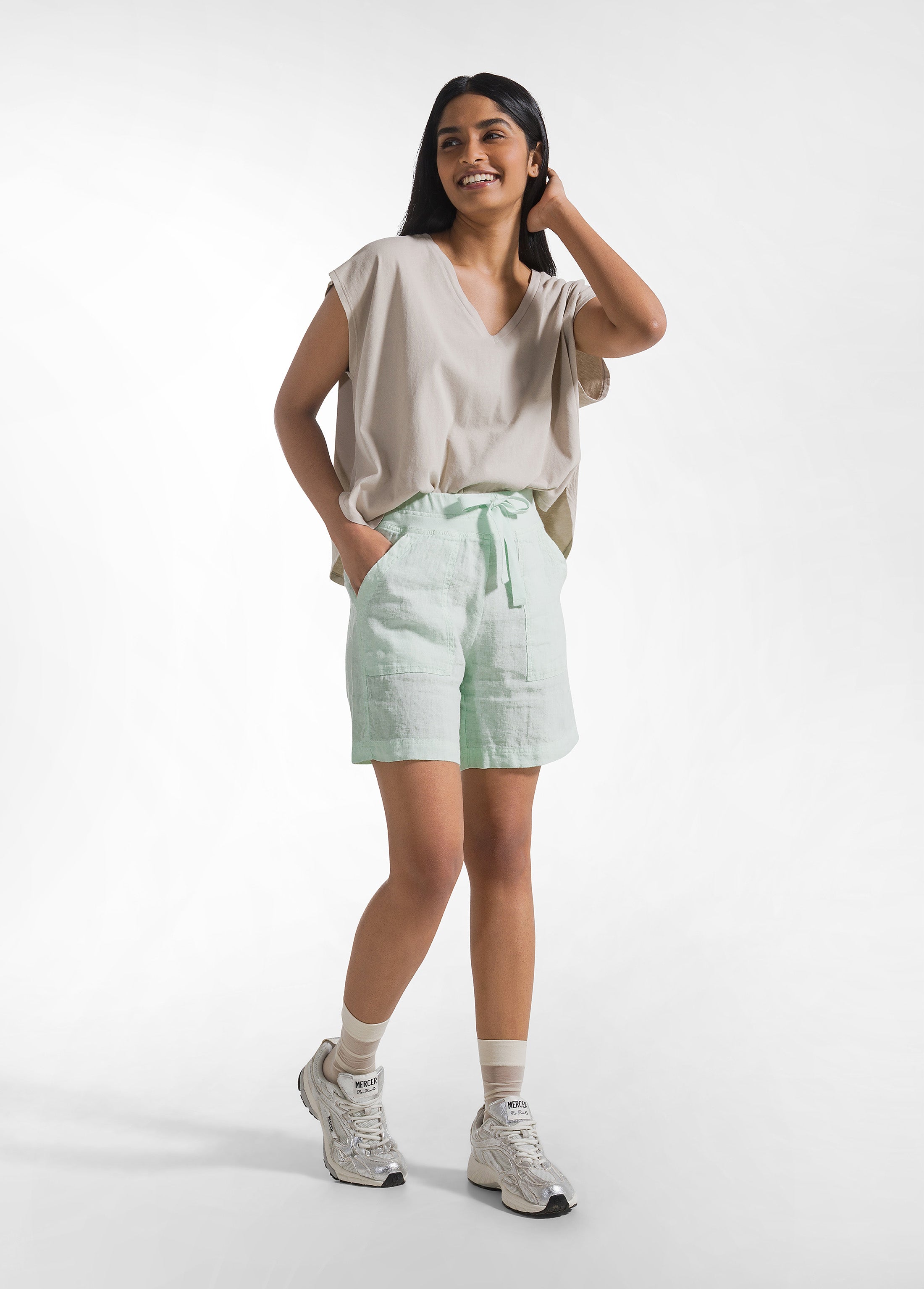 deha-t-shirt-loose-fit-in-jersey-organico-beige image 4