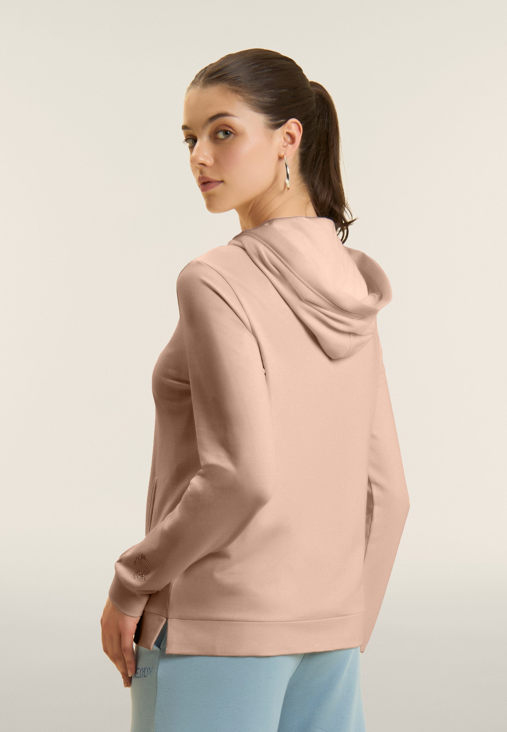 freddy-felpa-con-cappuccio-zip-e-logo-in-strass image 3
