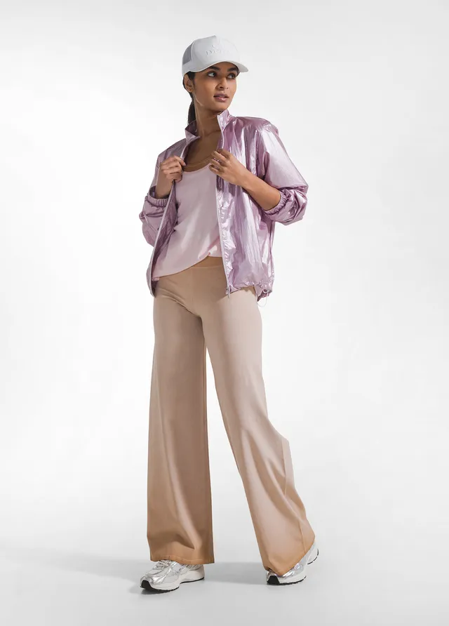 deha-pantaloni-ampi-in-jersey-effetto-sfumato-marrone image 1